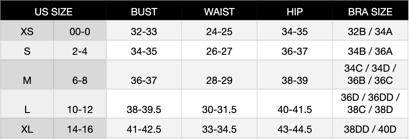 Size Chart – Hoohah