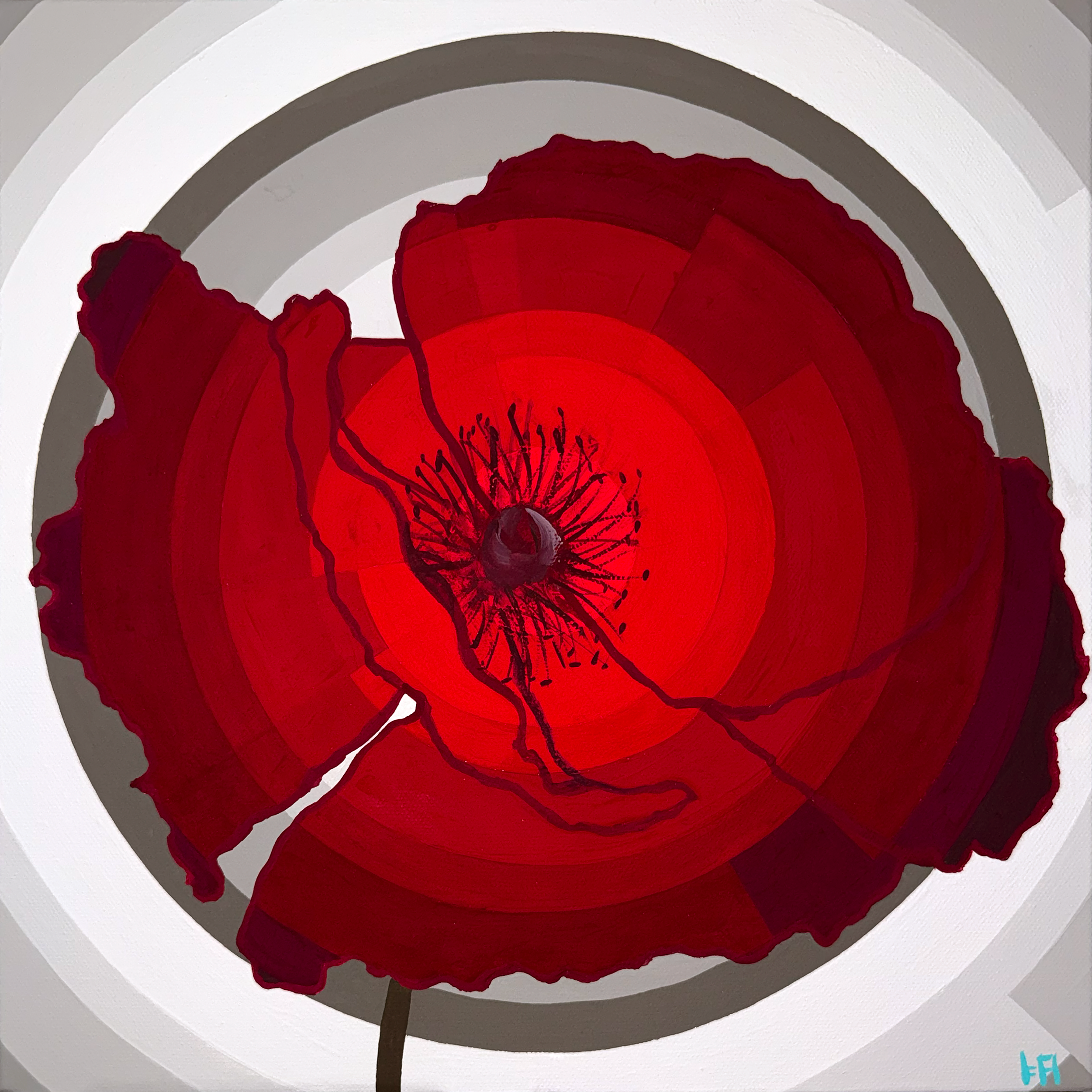 Petals and Ash | 12" x 12"