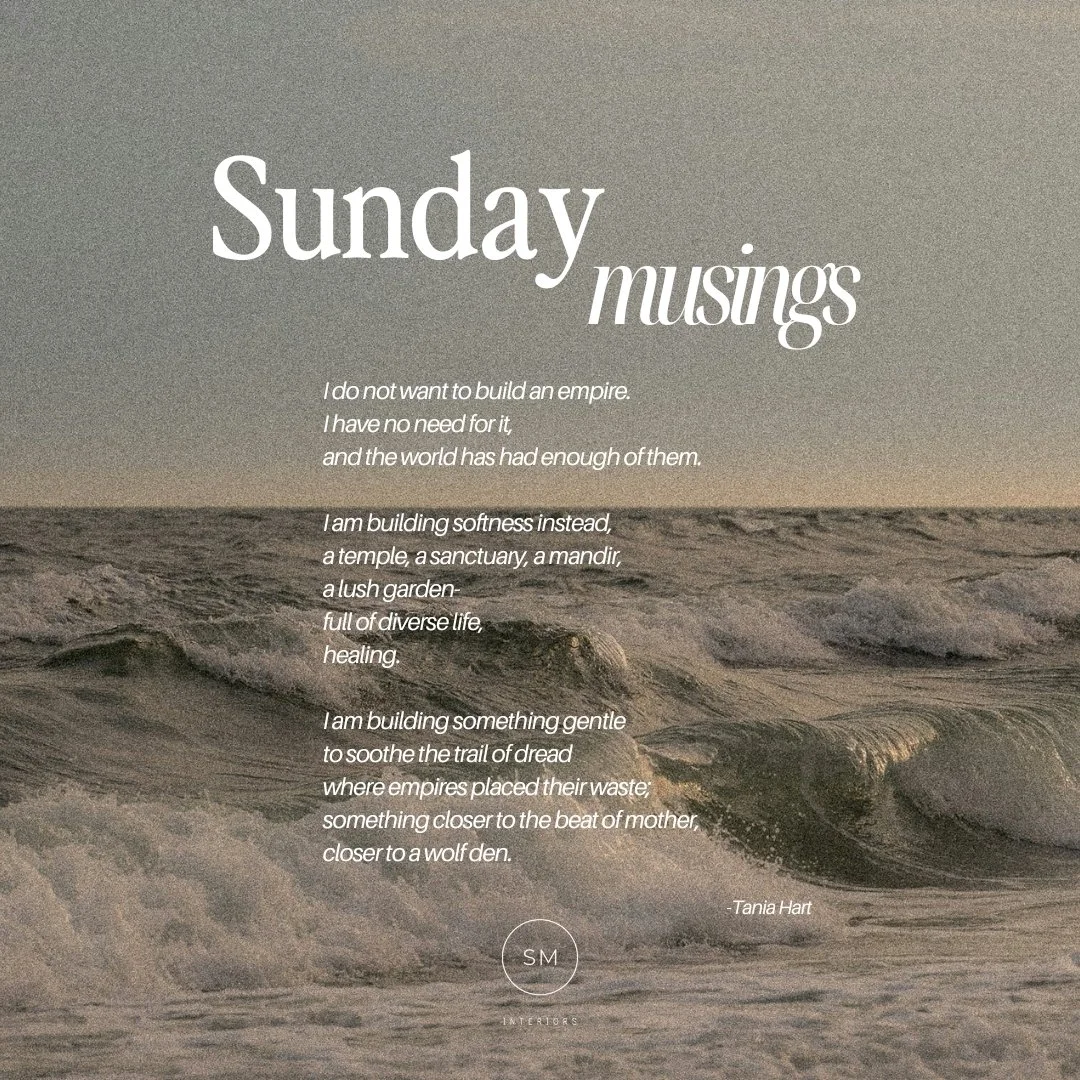 Sundays are for reflection&hellip; 🤍🤍🤍

My mission has always been to help people heal, but I never imagined that art, beauty, and interior design would be my tools. Our environments have a profound impact&mdash;they can restore our senses, nouris
