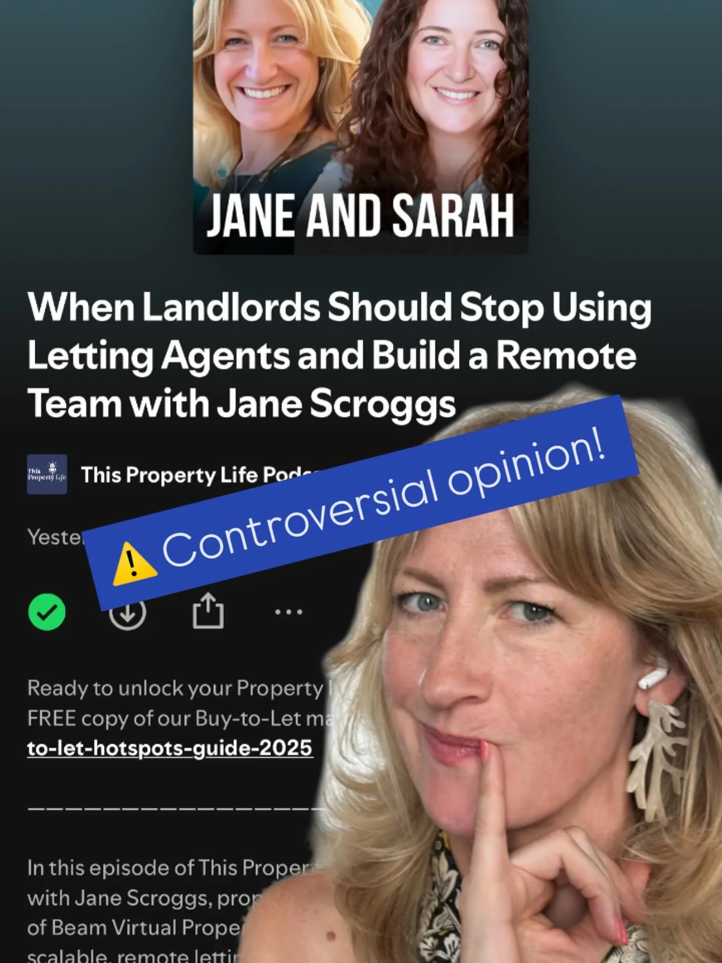 Did I really just say that?⁣ 😱
⁣
This podcast isn&rsquo;t about bashing letting agents. Truth is, we partner with some excellent ones.⁣
⁣
Problem is, we keep meeting landlords paying 8&ndash;15% in agent fees... and still coordinating the maintenanc