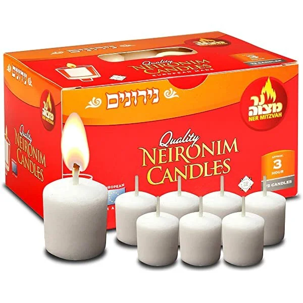 Neronim 3 Hour Shabbat Candles  72 Pack