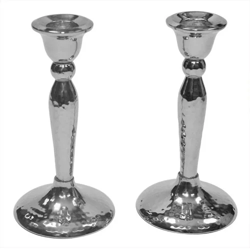 Classic Hammered 5.5" Aluminum Candleholders