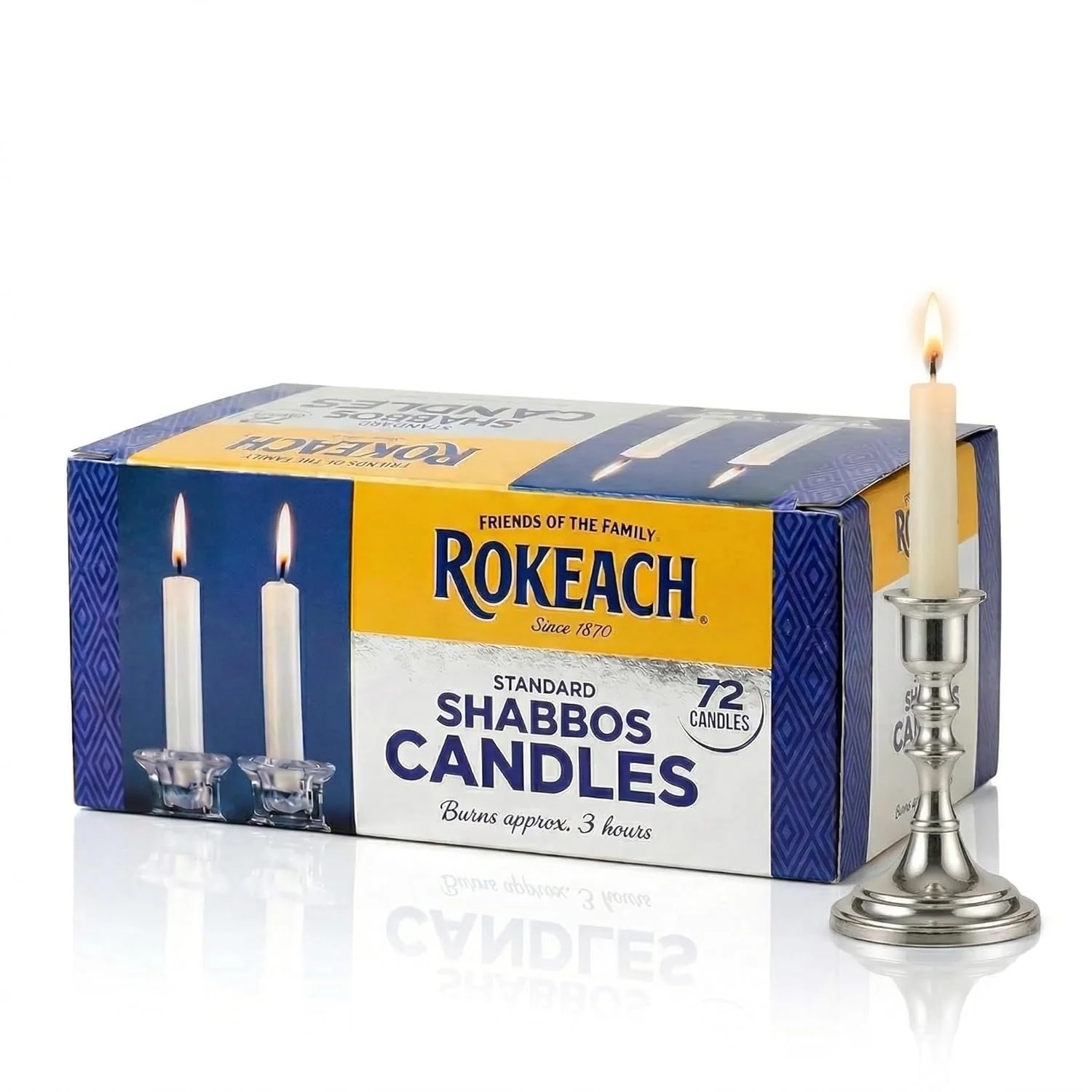 Rokeach Shabbat Candles 72 Box Candle.jpg