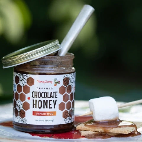 Honey Gramz Chocolate Honey Open Jar.png