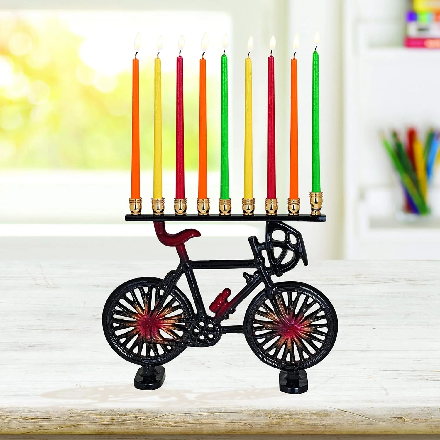 Bicycle Menorah with Candles.jpg
