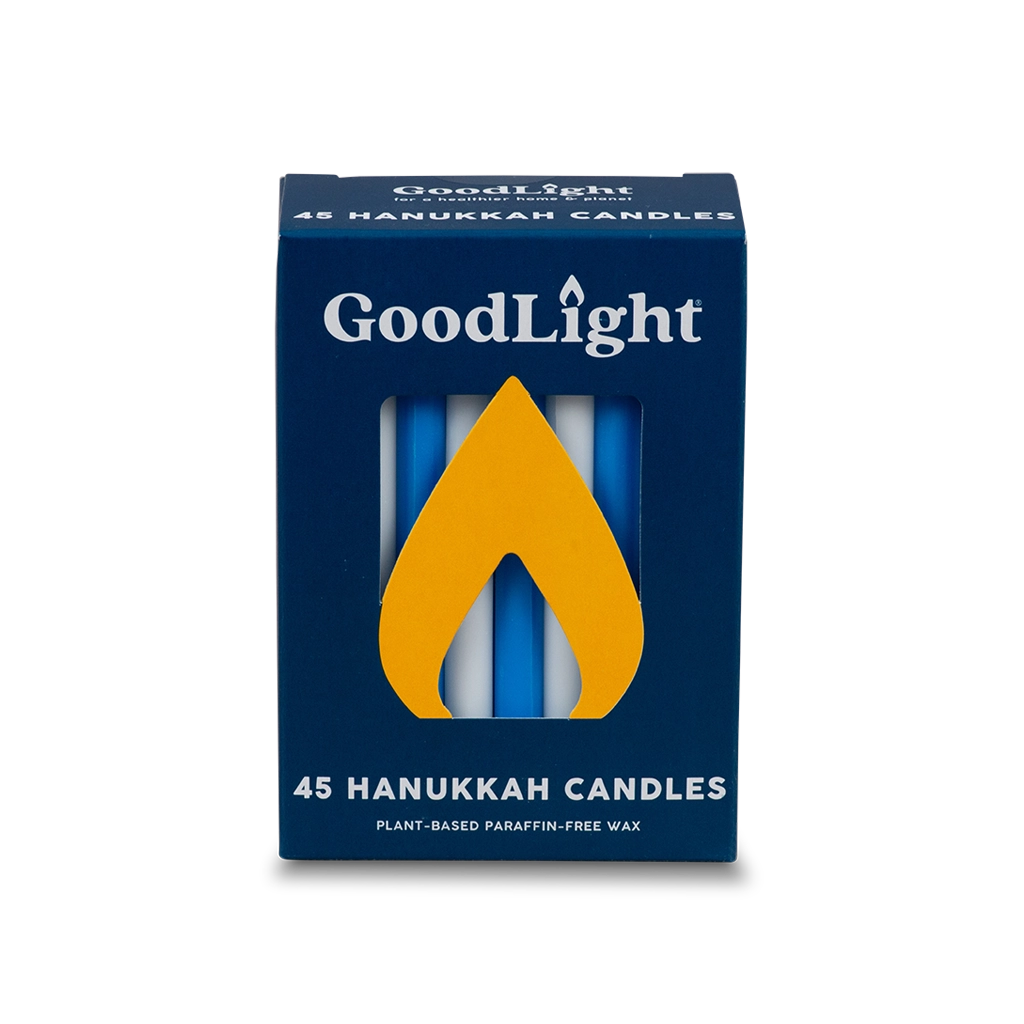 Blue & White Plant Based Hanukkah Candles by GoodLight