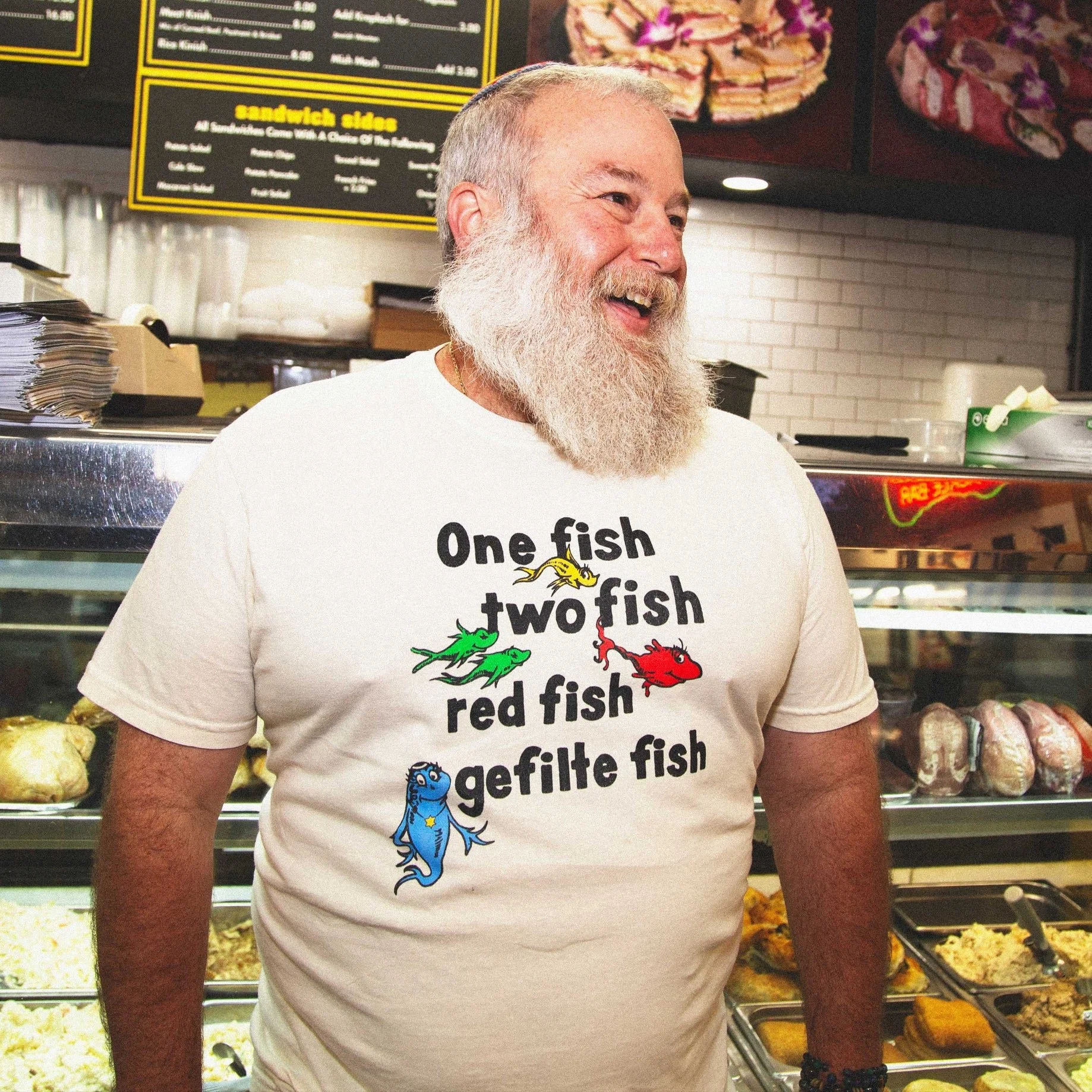 One Fish T shirt Bearded Model.jpg