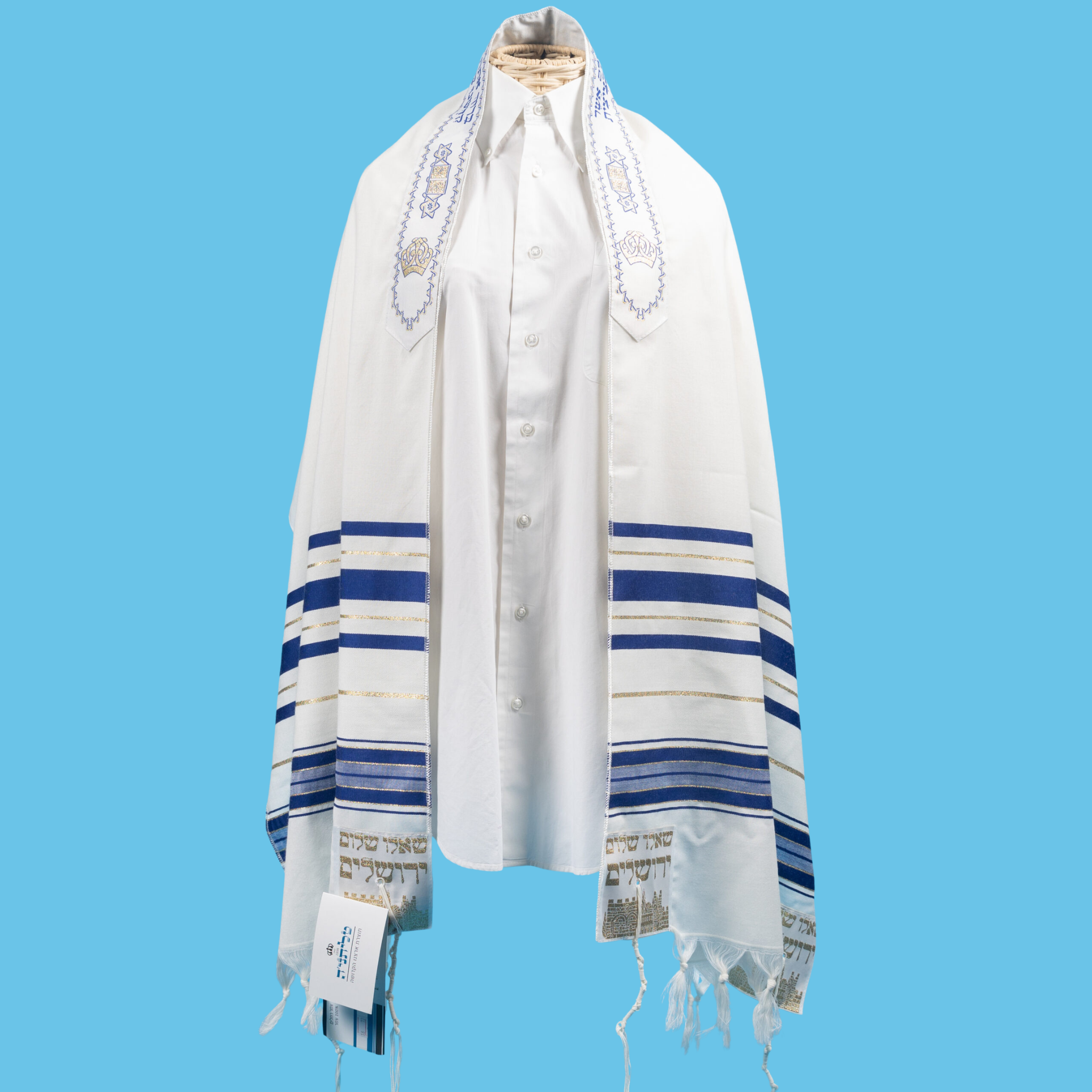 Blue Gold Traditional Tallit Display 2048 x 2048 px.png
