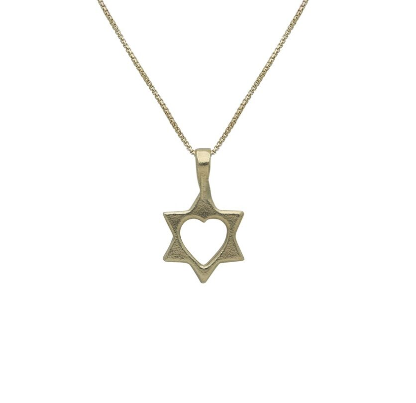 Favorite Heart in Star of David Necklace