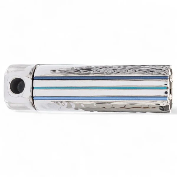 blue stripe hammered travel menorah closed EM-HTM2.jpg