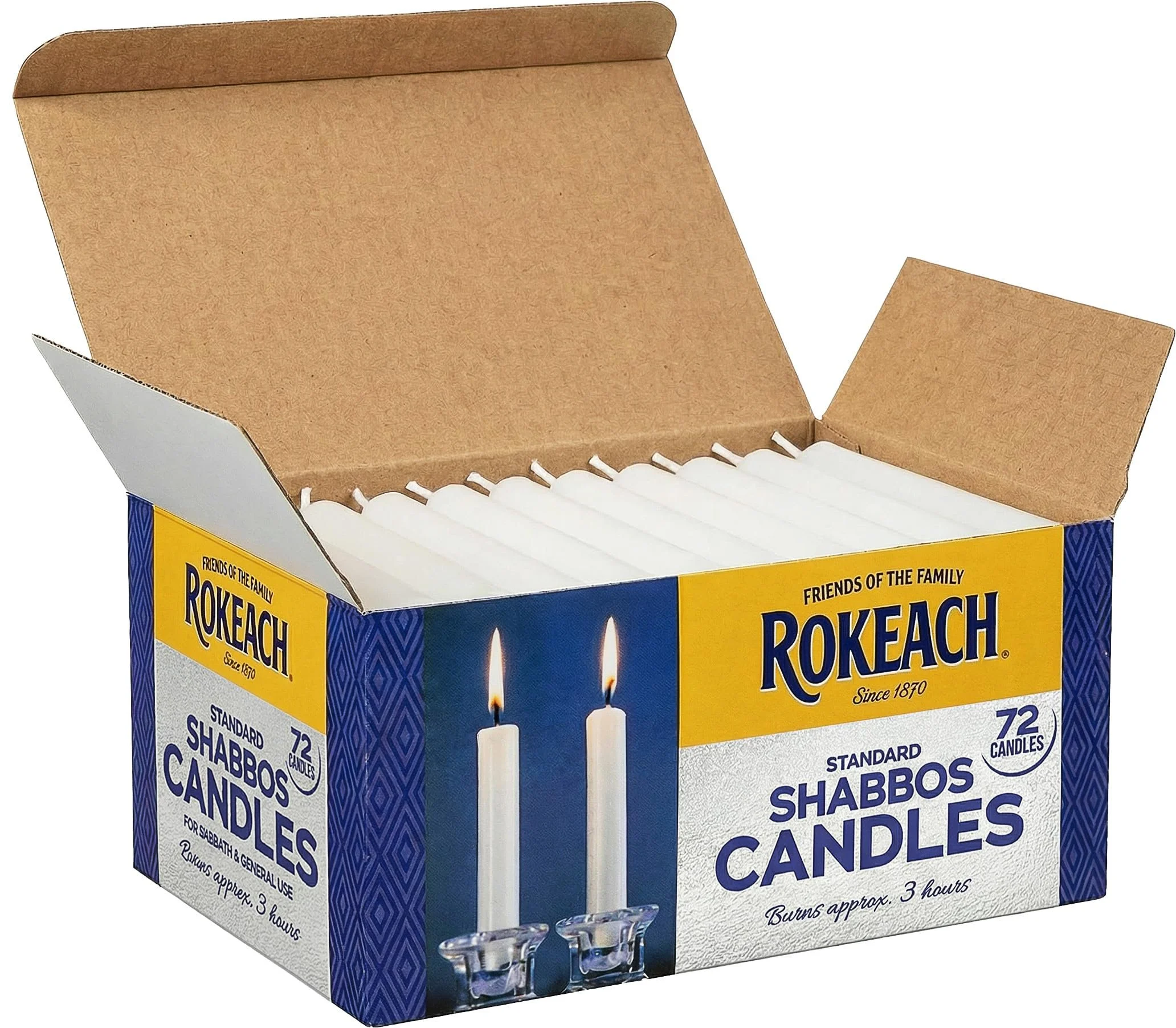 Rokeach Shabbat Candles 72 Box Open.jpg