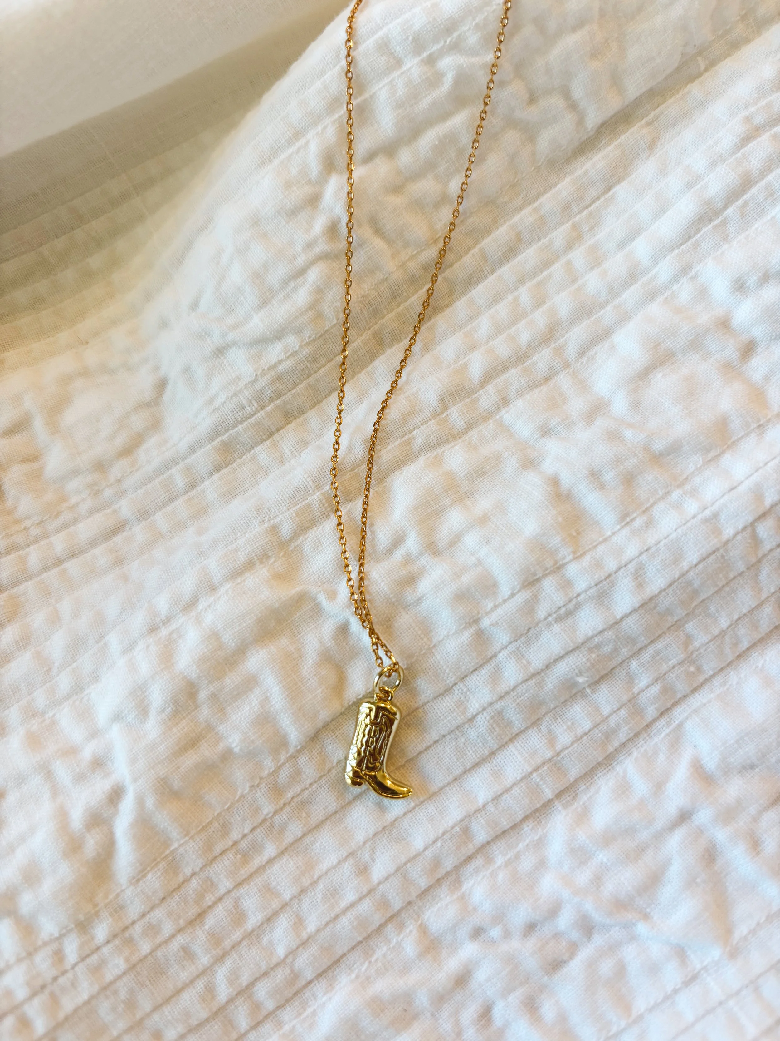 "Yee-Haw" Cowboy Boot Gold-Filled Necklace
