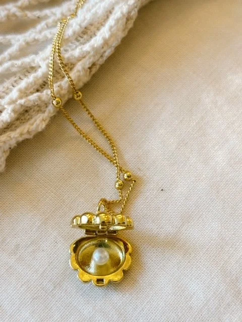 The World is Your Oyster Gold-Filled Locket Necklace