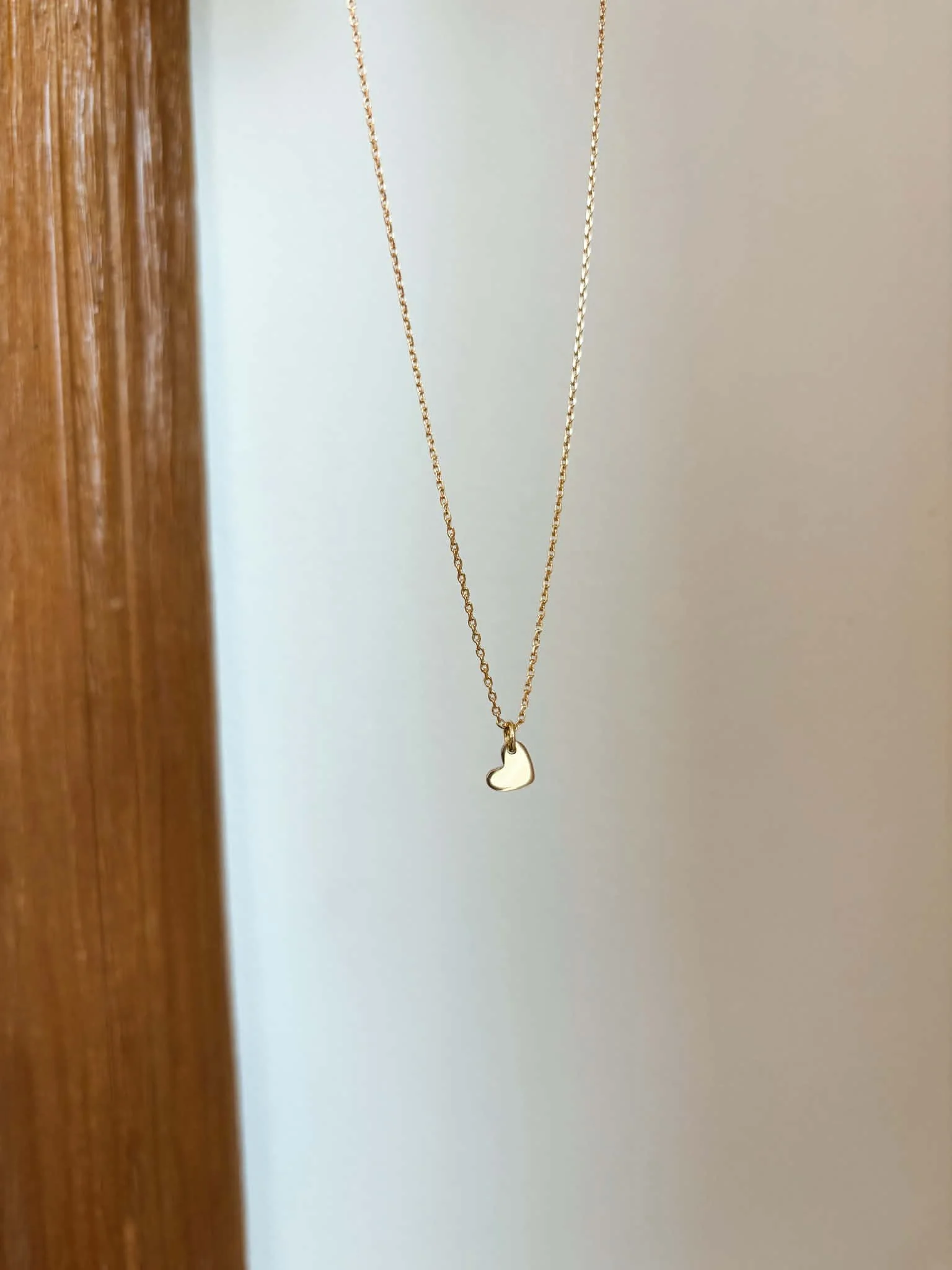 "My Fears are Drowned in Perfect Love" Dainty Gold-Filled Heart Necklace