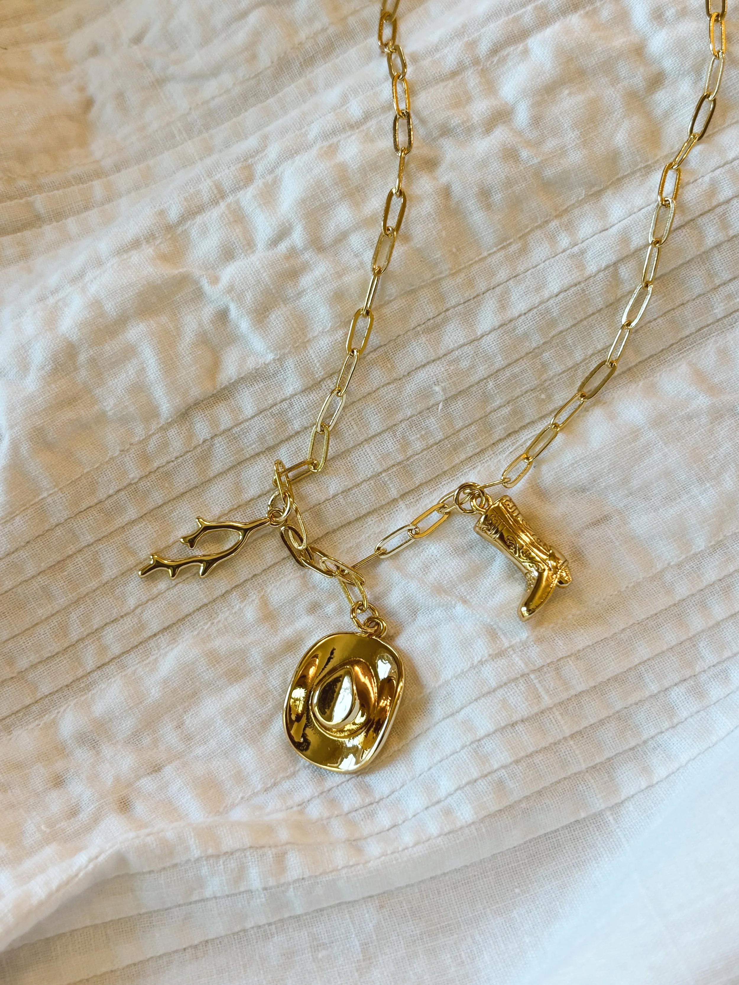 "Giddy Up" Charm Gold-Filled Necklace