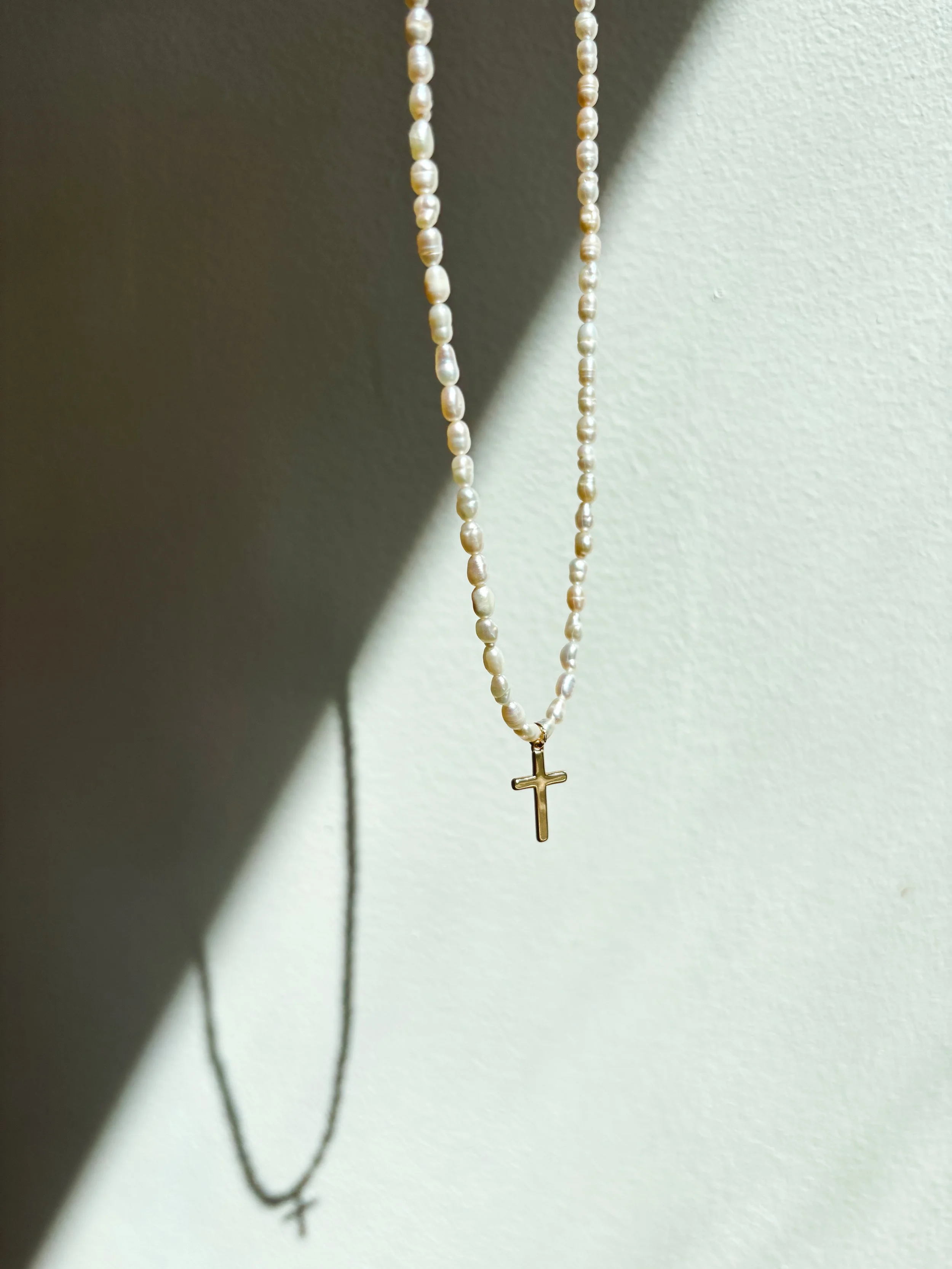 The Ellietta Cross & Pearl Necklace
