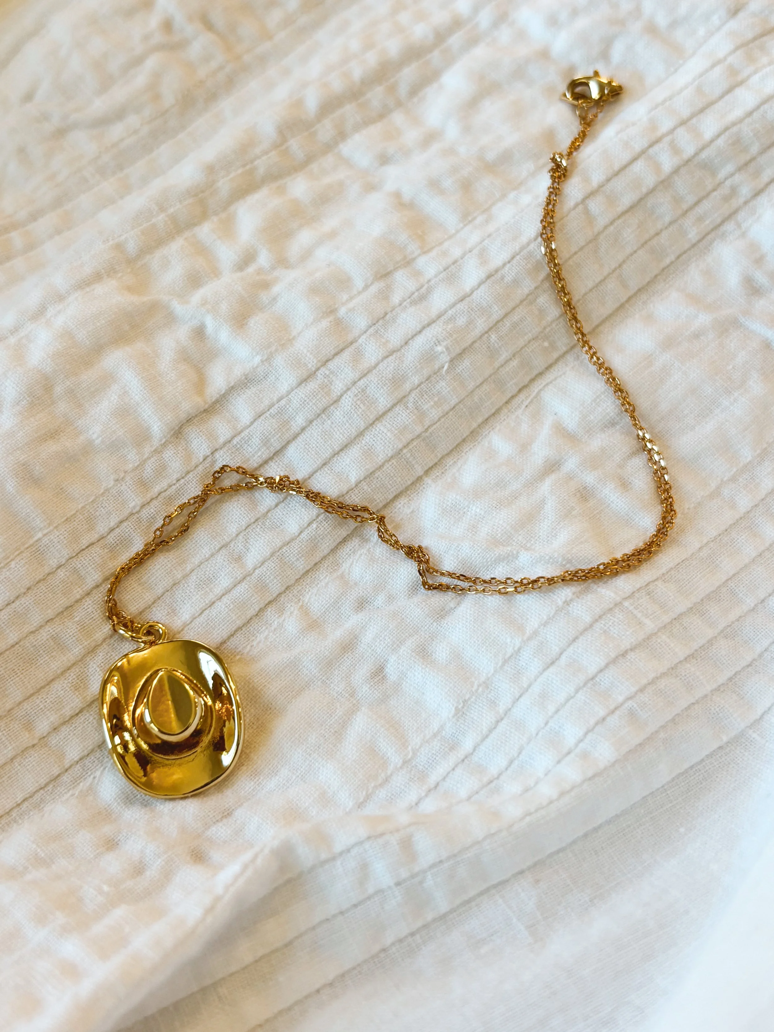 "Howdy" Cowboy Hat Gold-Filled Necklace