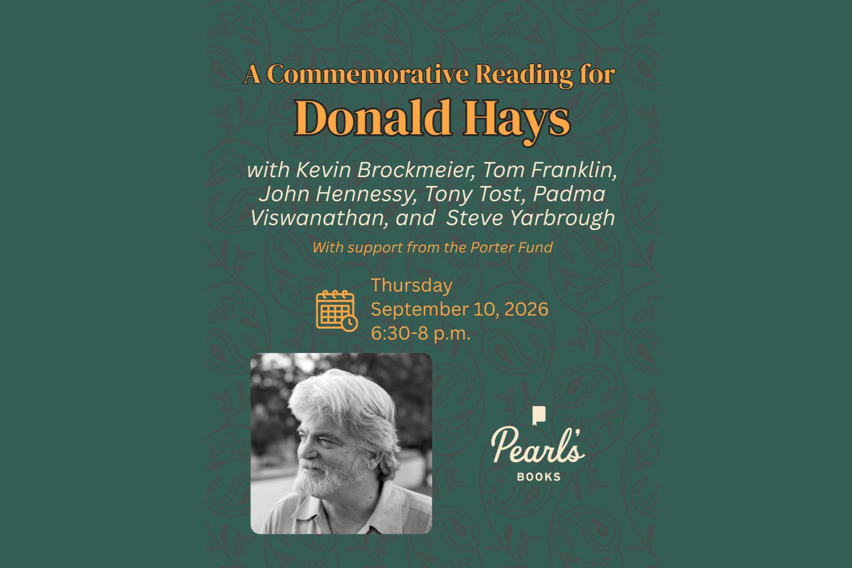 Commemorative Reading for Donald Hays