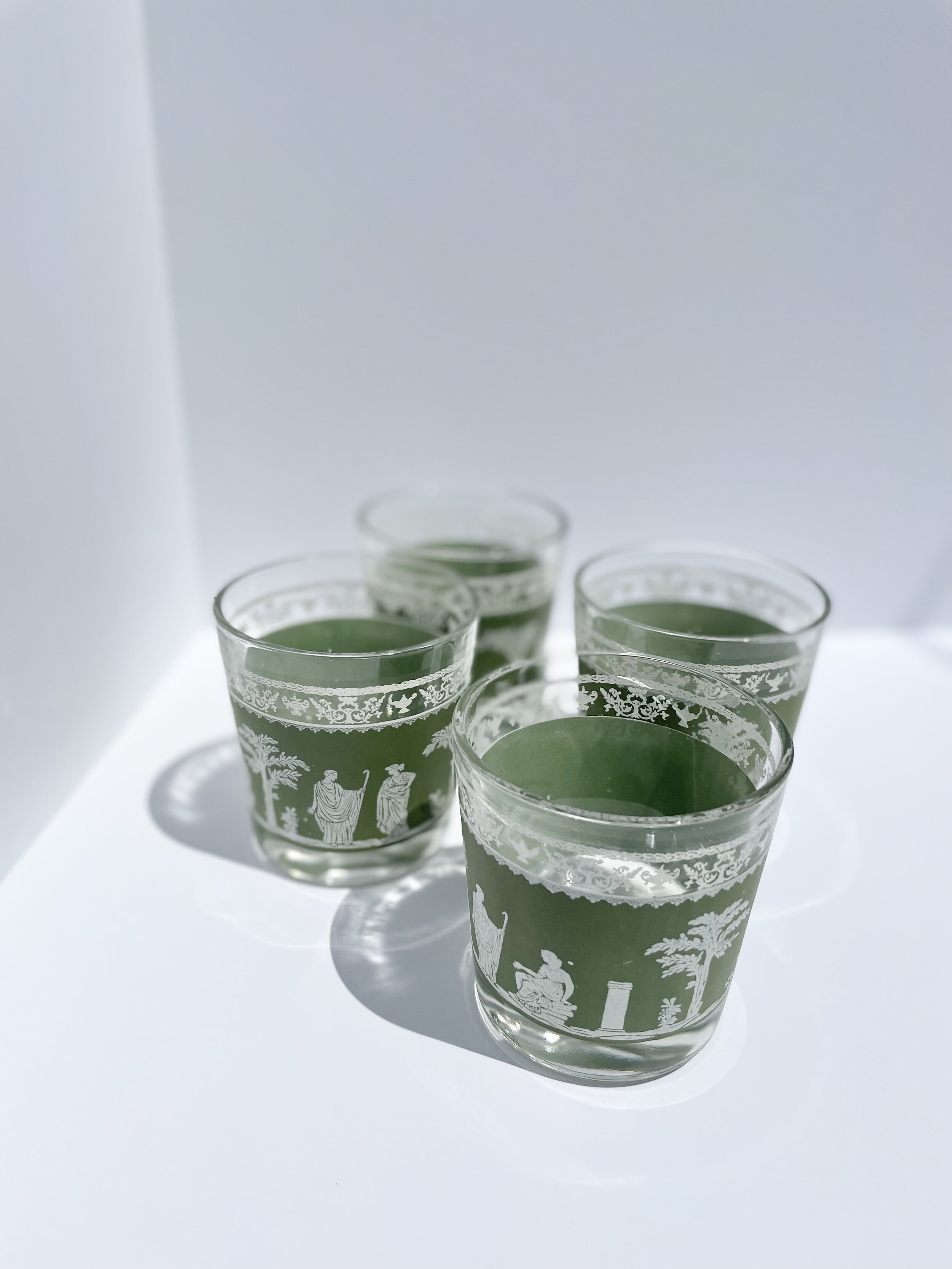 *Vintage* Wedgewood Jeanette Hellenic Highball Glasses — Molasses