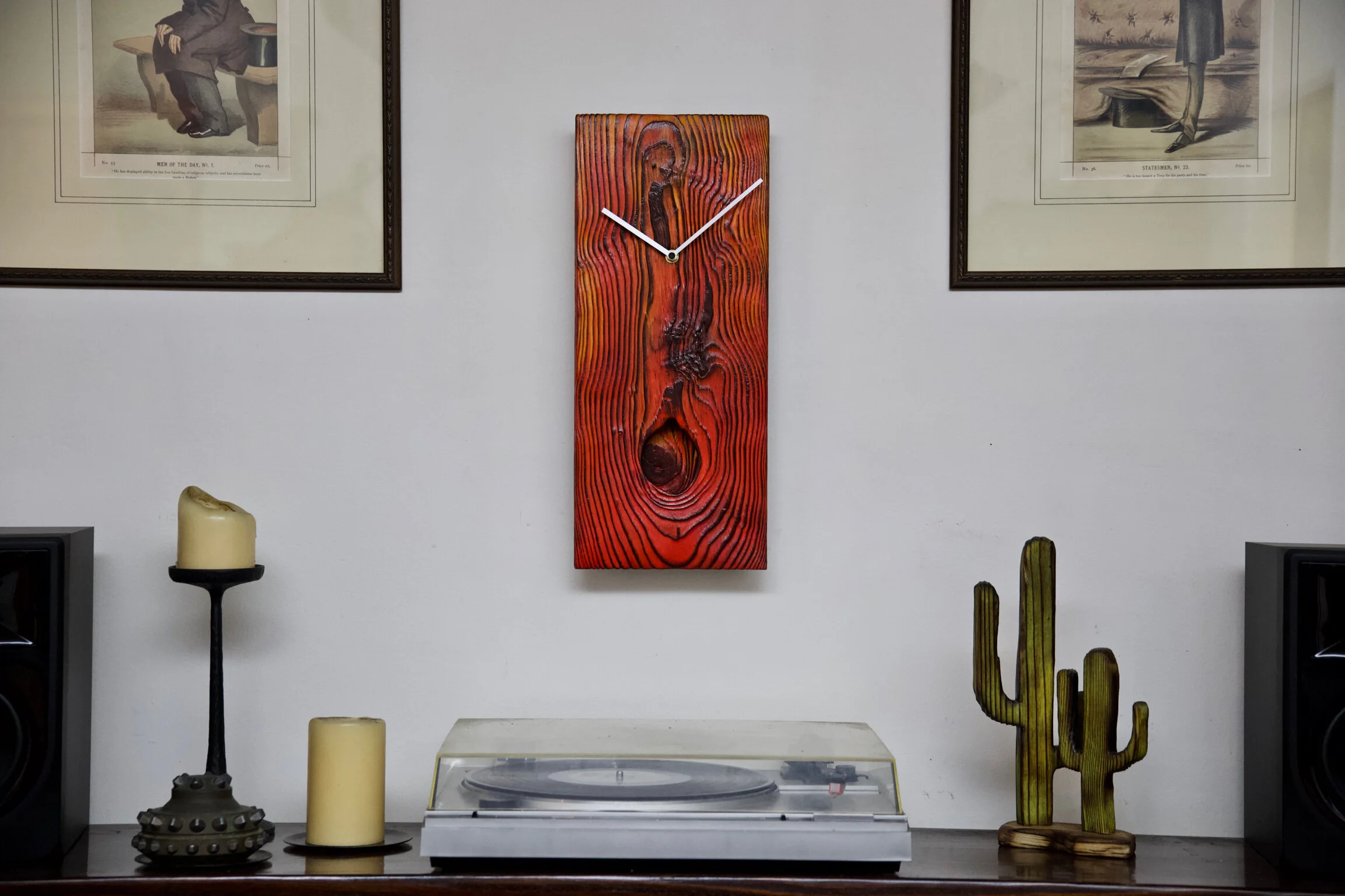 Shou Sugi Ban Wood Pendulum Clock Art - Amoukar 0001 — Korzen Designs