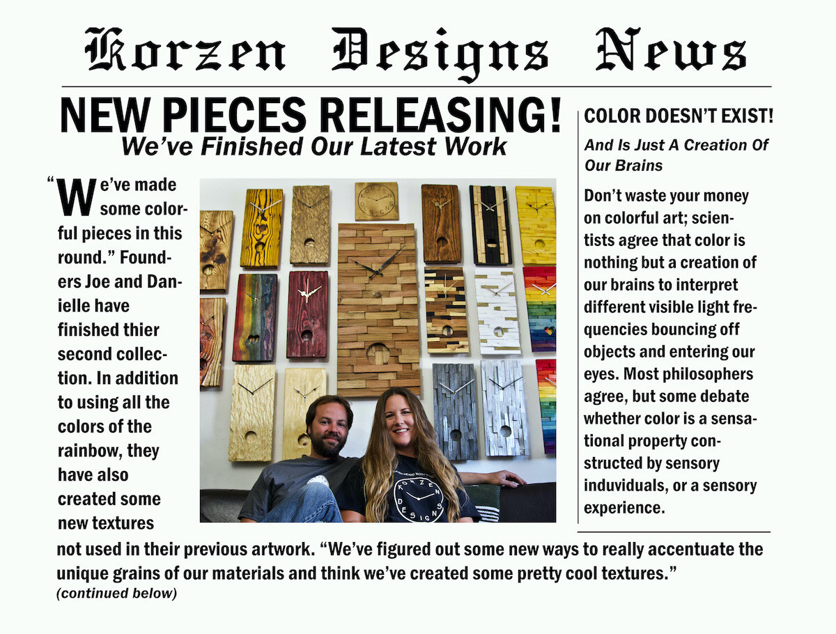 Korzen Designs News - May 2021