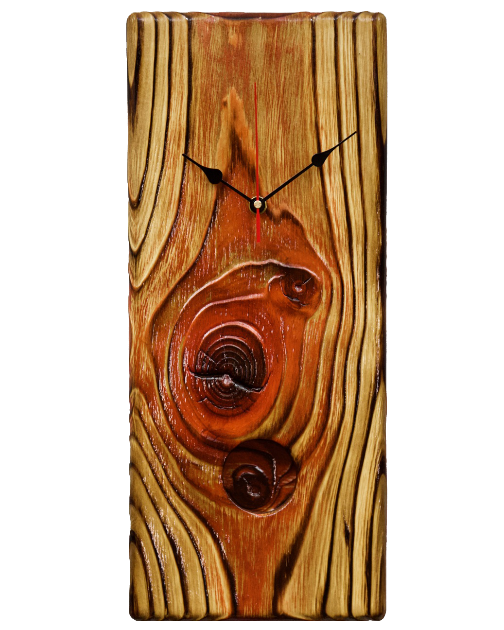 Textured Wood Clock Art - Stanley 0002 — Korzen Designs