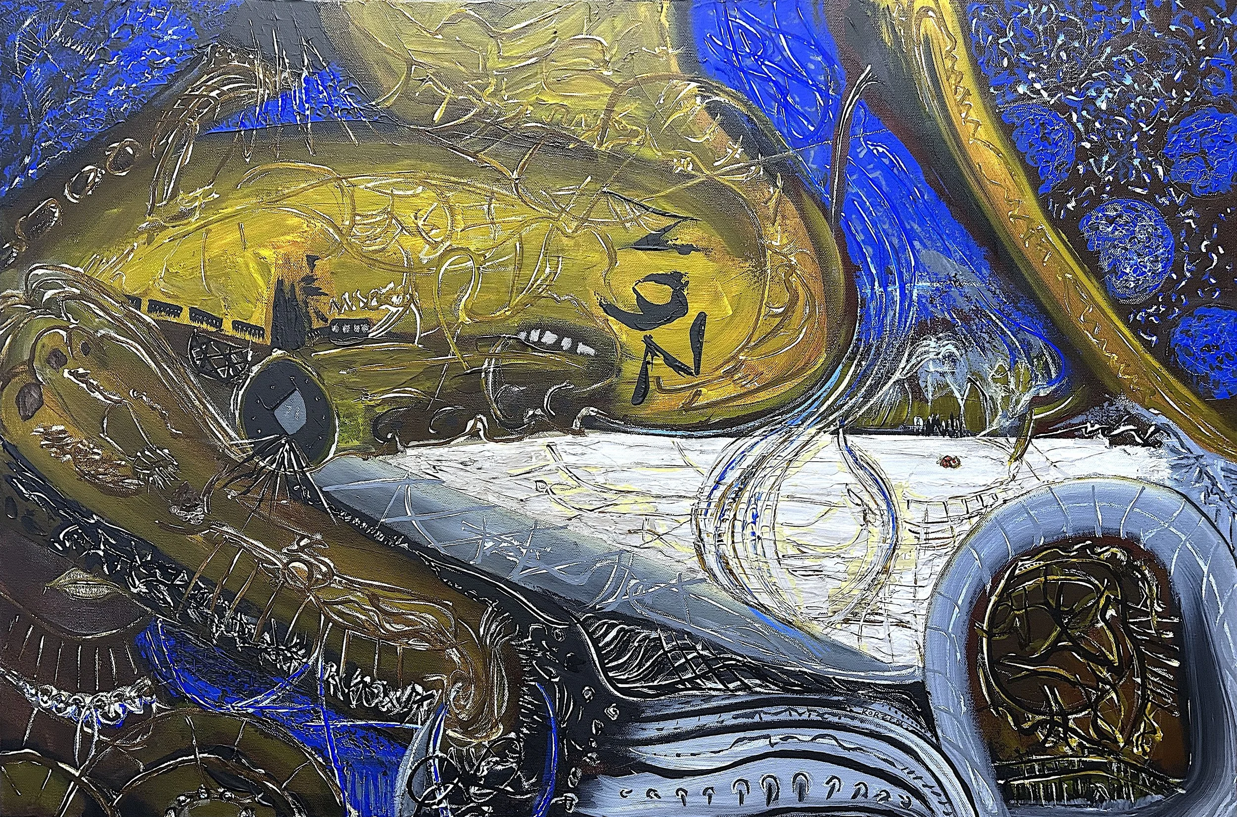 No. 24 2025
Acrylic and Charcoal on Canvas
24"x36"