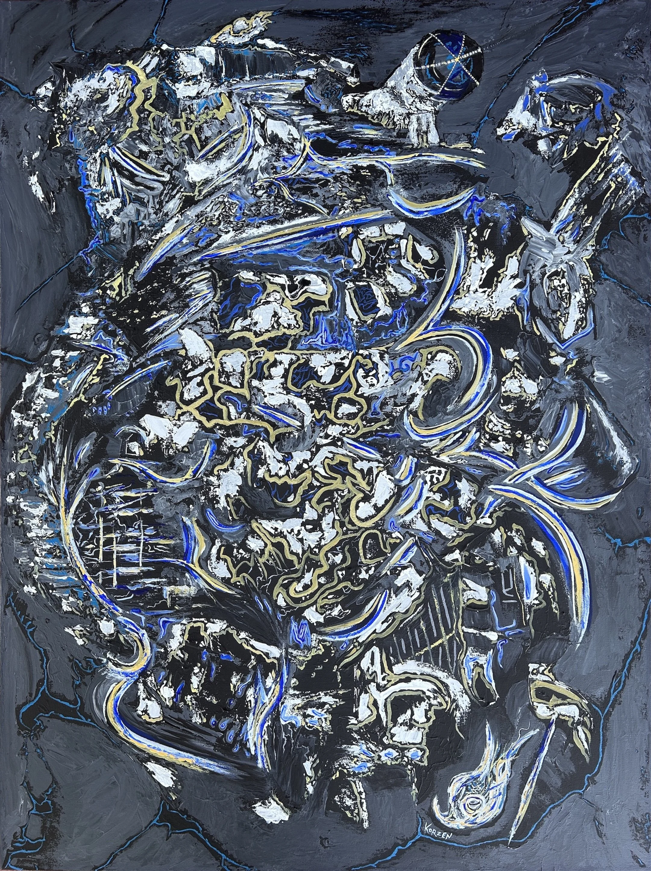 No. 18 2026 - "The Heart Of The Juggler"
Acrylic on Canvas 
40"x30"