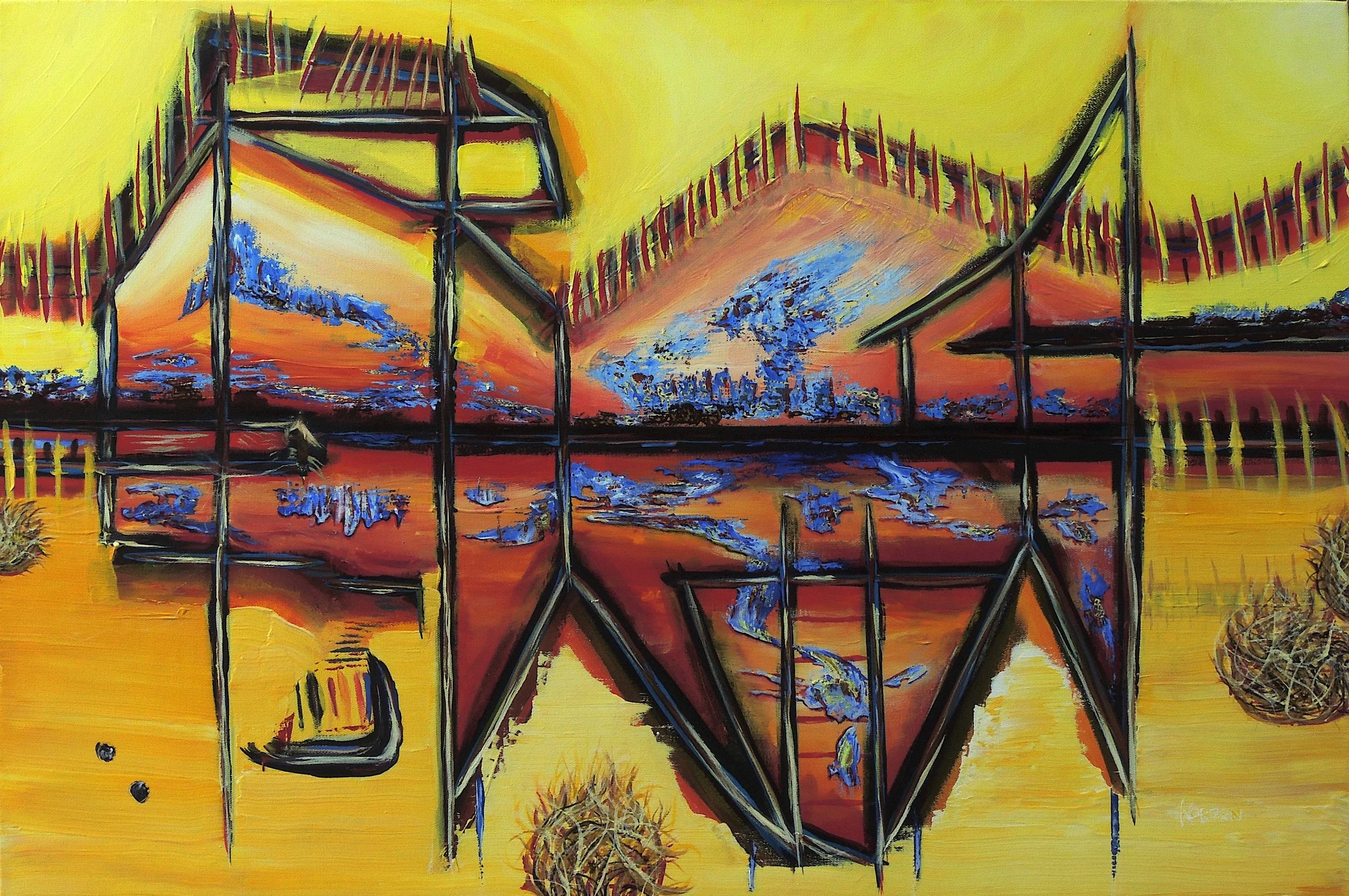 No. 14 2026 - Hickory Bickering Bock
Acrylic on Canvas
24"x36"