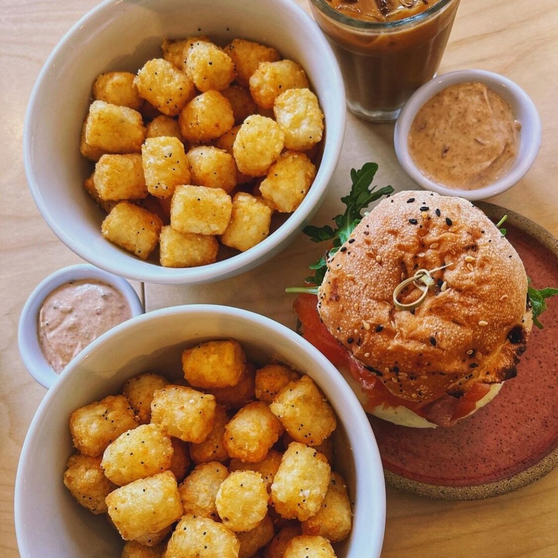 Two servings of tots are required on days like today&hellip;Get out of the cold and warm up with our hot drinks and delicious food!

7am - 2pm Monday - Friday
8am - 3pm Saturday + Sunday