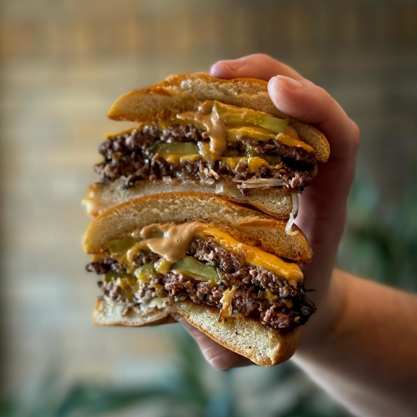 Happy Thursday! We are happy to share that our Hudson Street Burger has received a wagyu revamp!

Our Hudson Street Wagyu Burger features two wagyu beef patties, cheddar cheese, shaved onions, special sauce, and bread + butter pickles on a brioche bu