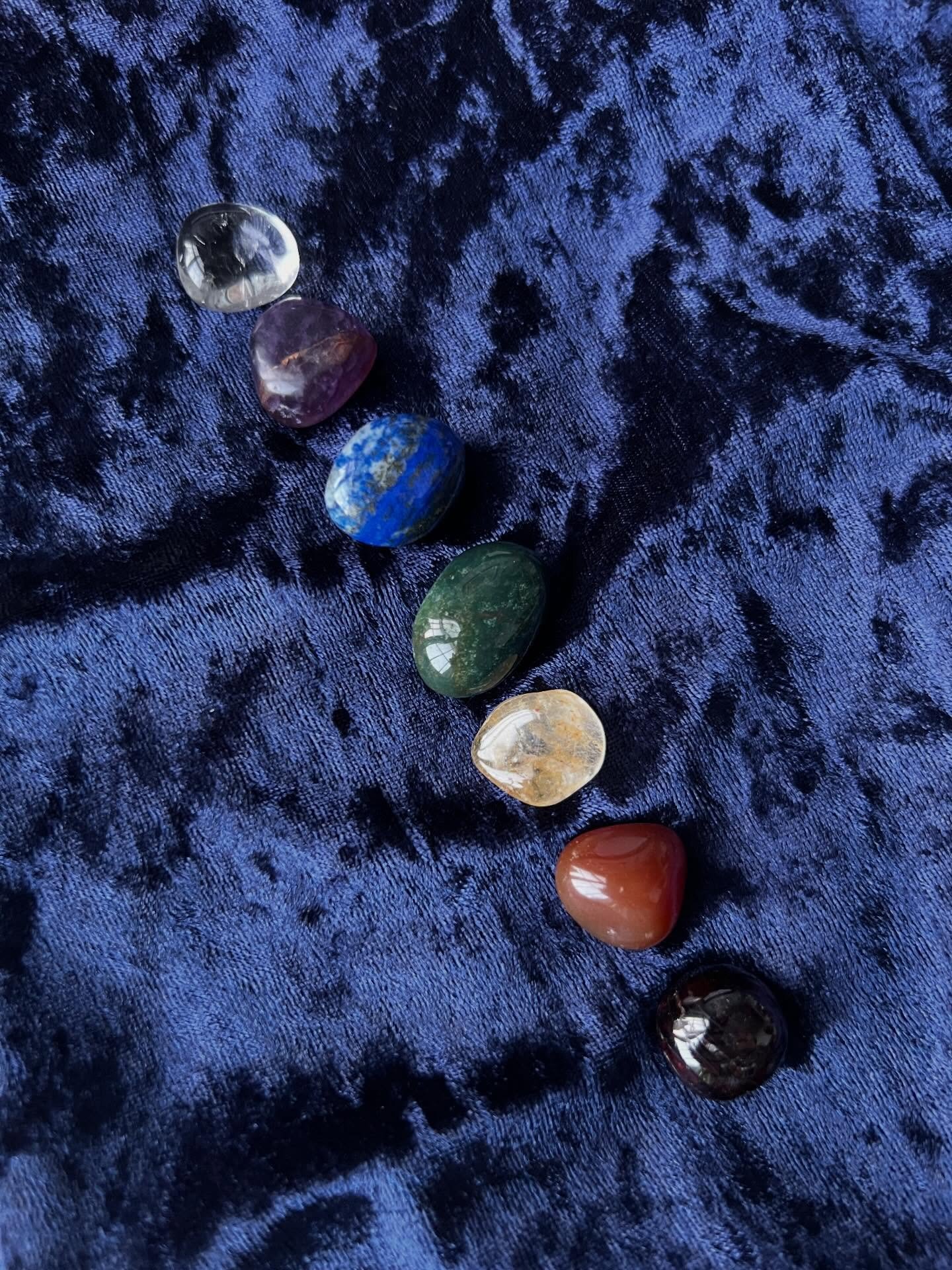 🏳️&zwj;🌈 Happy Pride Month 🏳️&zwj;⚧️ 

My work is rooted in a deep love for human diversity, creativity, and expression. 

This is my latest chakra stone set I collected for distance healing work. You&rsquo;ll see how I use them in upcoming videos