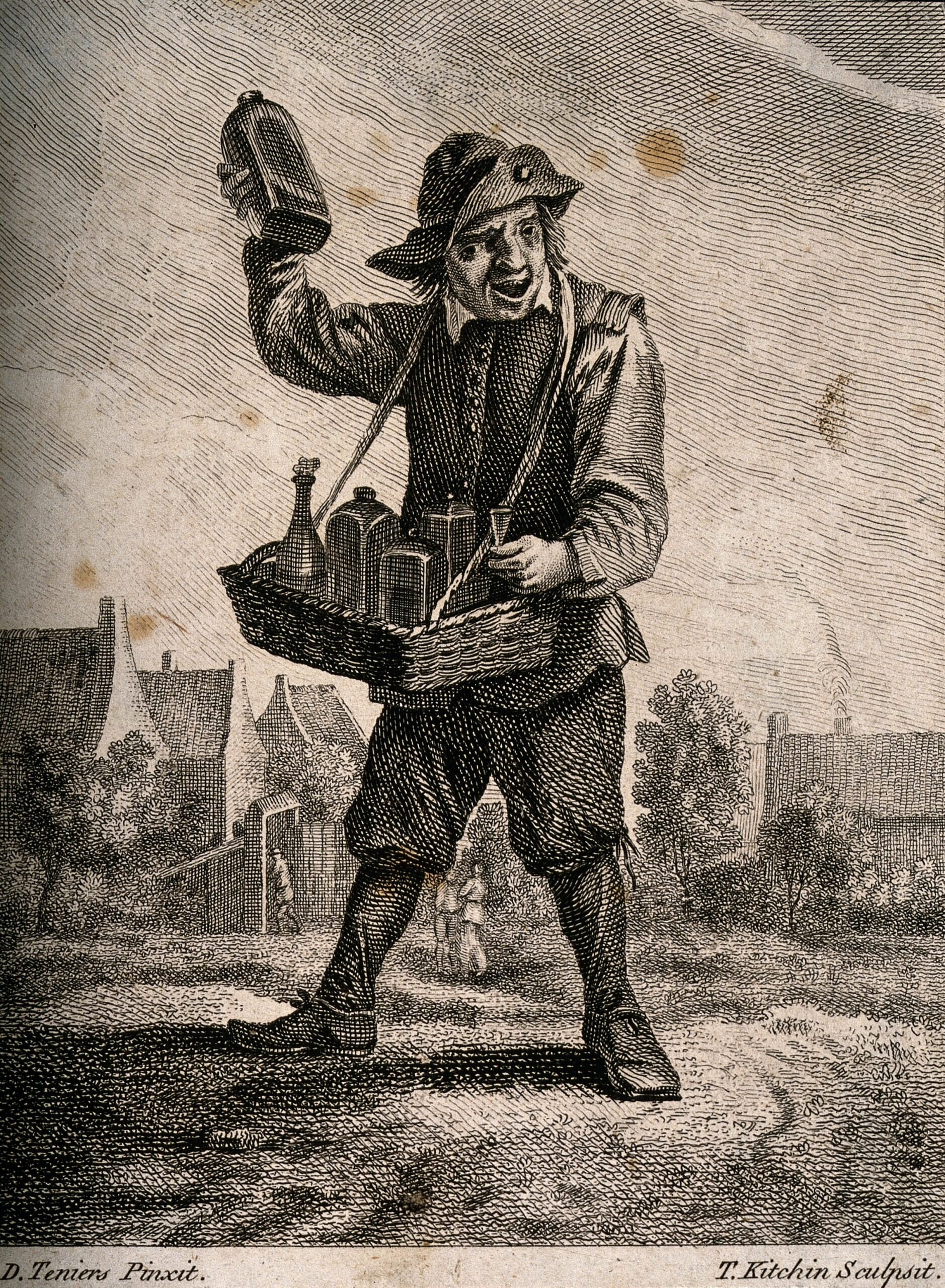 A_country_pedlar_selling_medicines_from_a_basket._Etching_by_Wellcome_V0010723-scaled.jpg