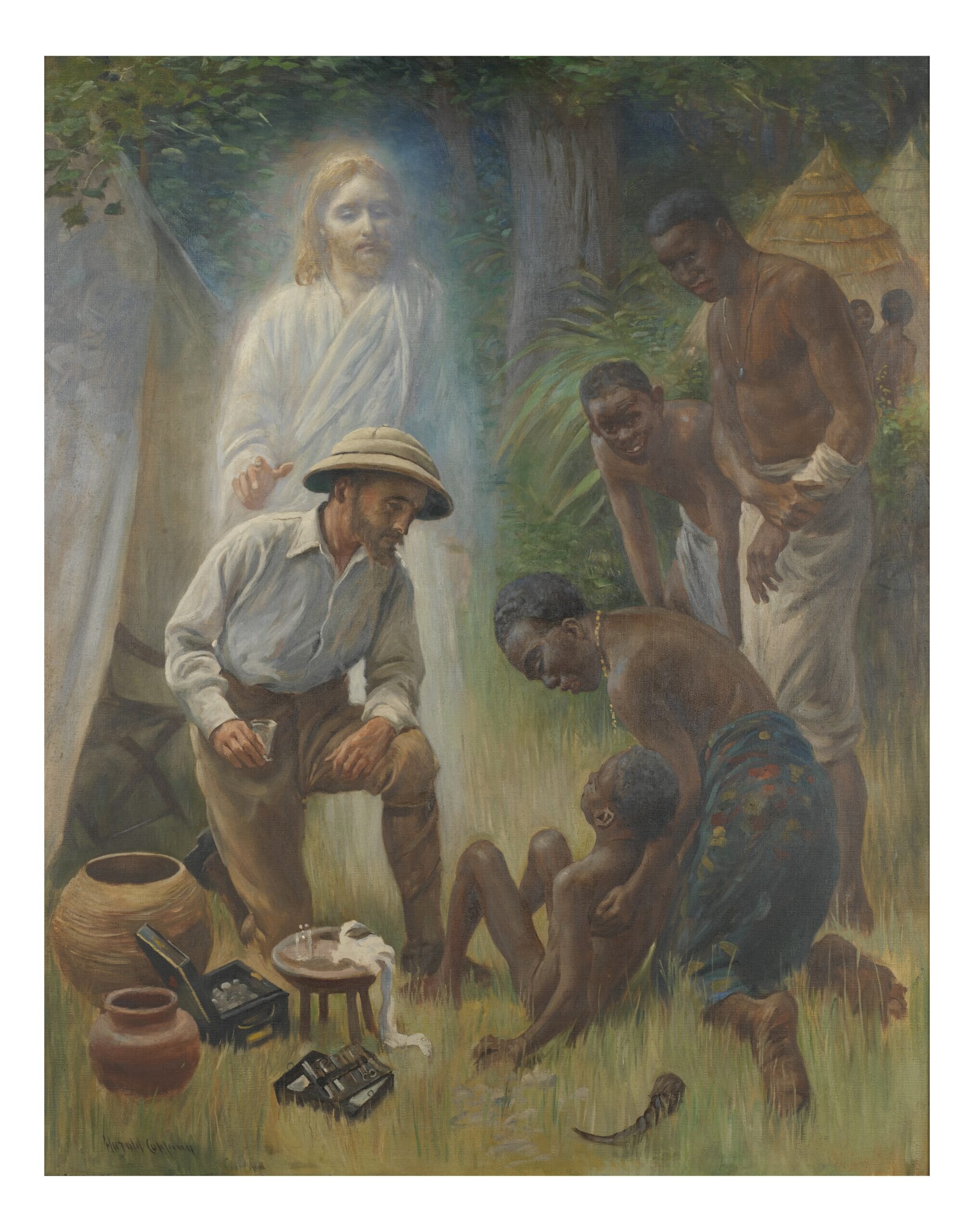 A_medical_missionary_attending_to_a_sick_African._Wellcome_L0076177-scaled.jpg
