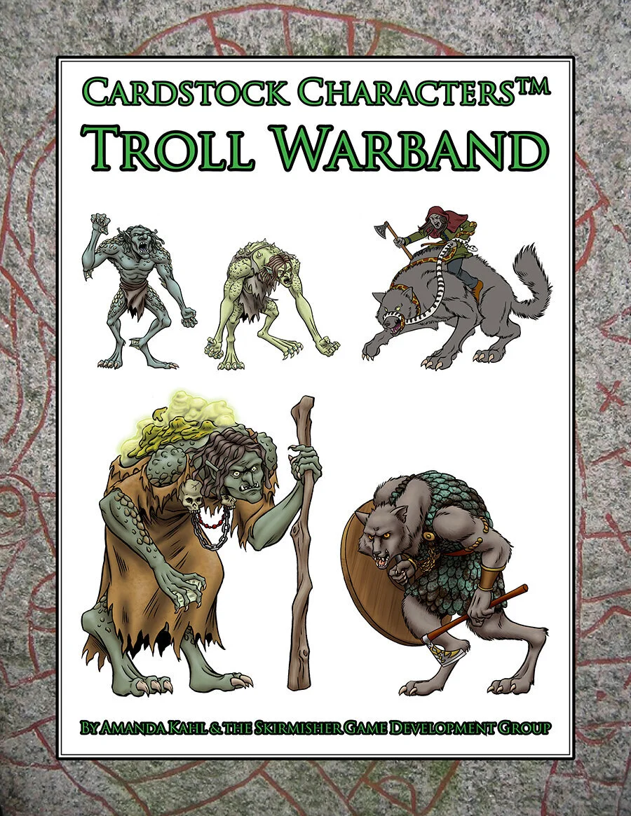 'Troll Warband' Cardstock Characters Released by Skirmisher!