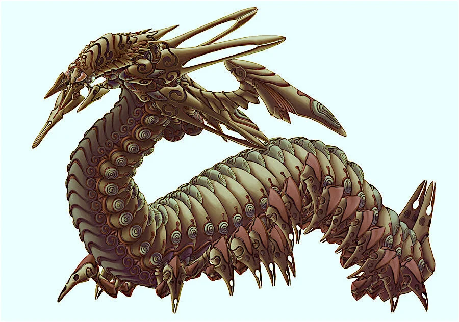 Runequest Thursday #92 - Creature of the Clanking Ruin - the Rattle-Wyrm!