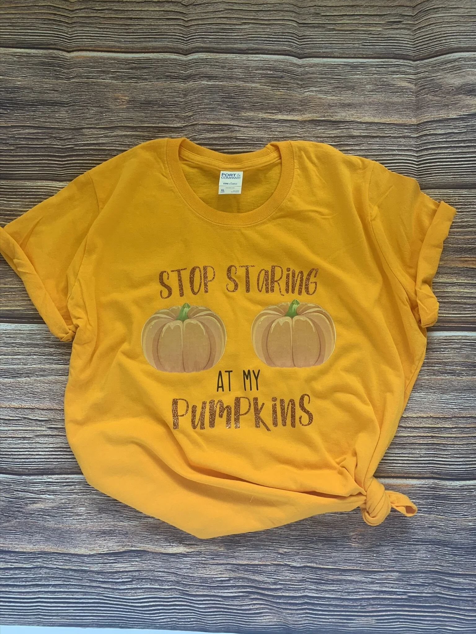 Stop Staring at My Pumpkins T-Shirt