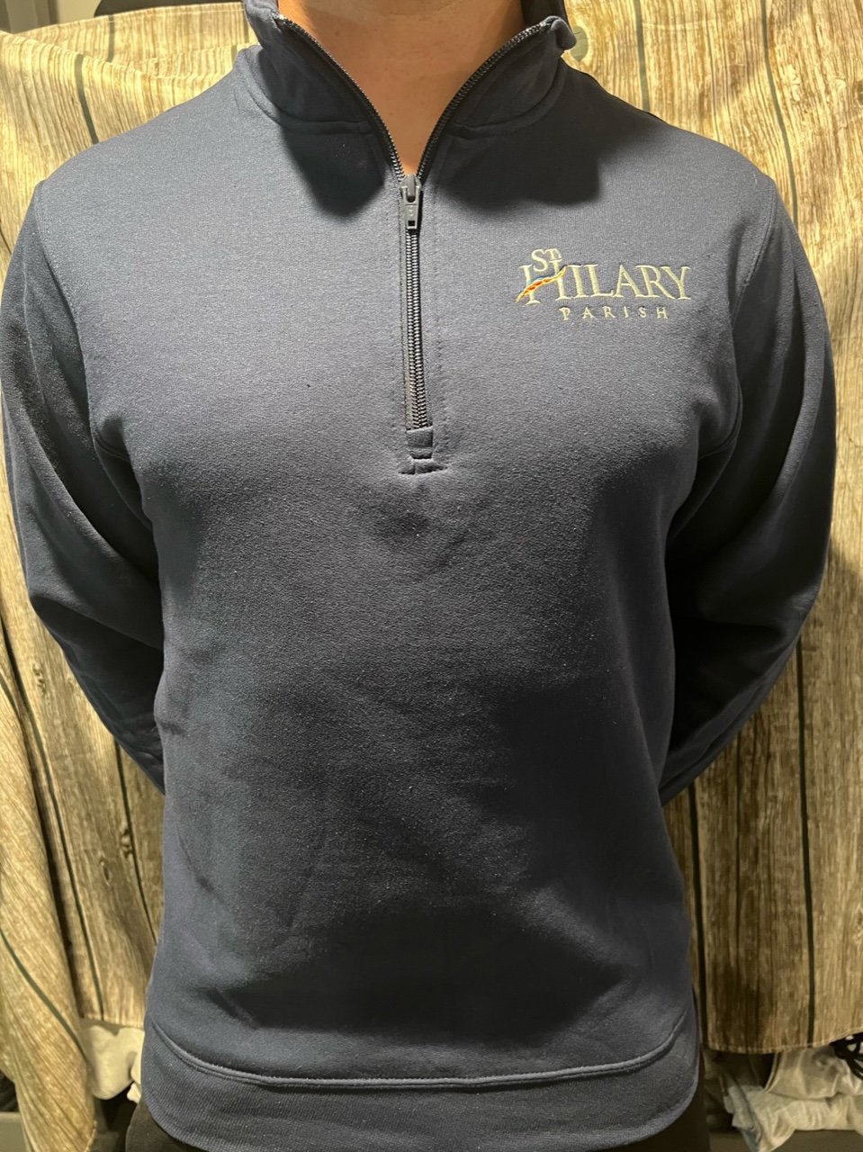 Embroidered 1/4 zip pullover