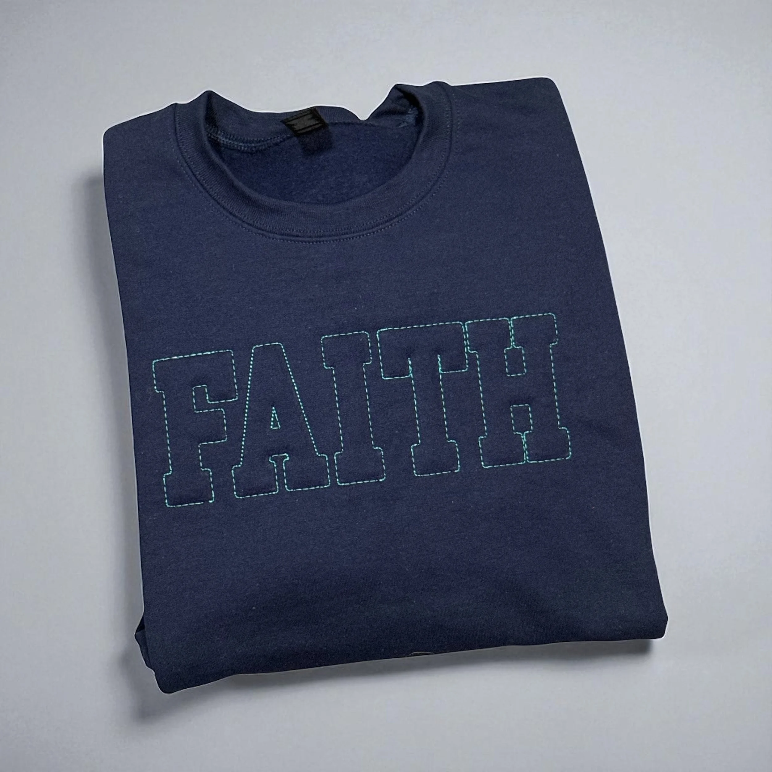 Faith Embossed 3D Embroidered