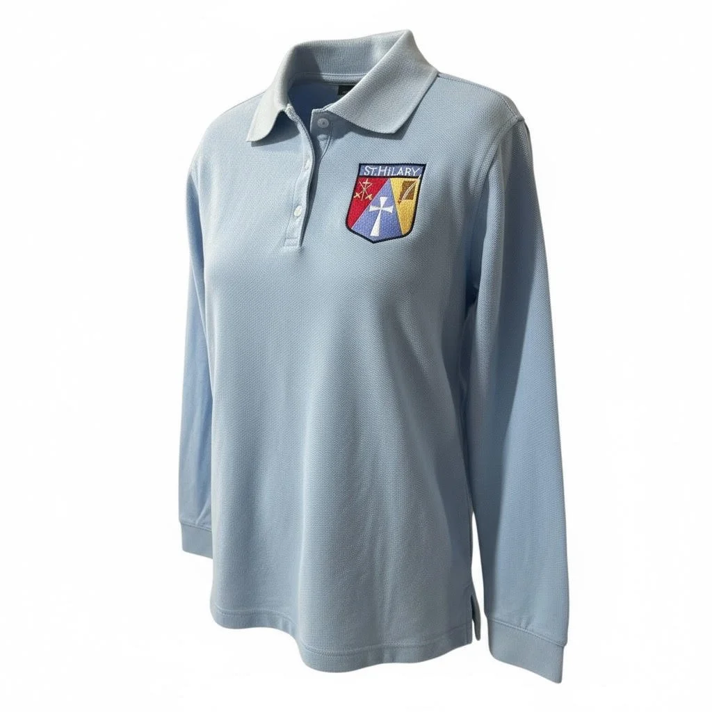 Unisex Long Sleeve Pique Polo