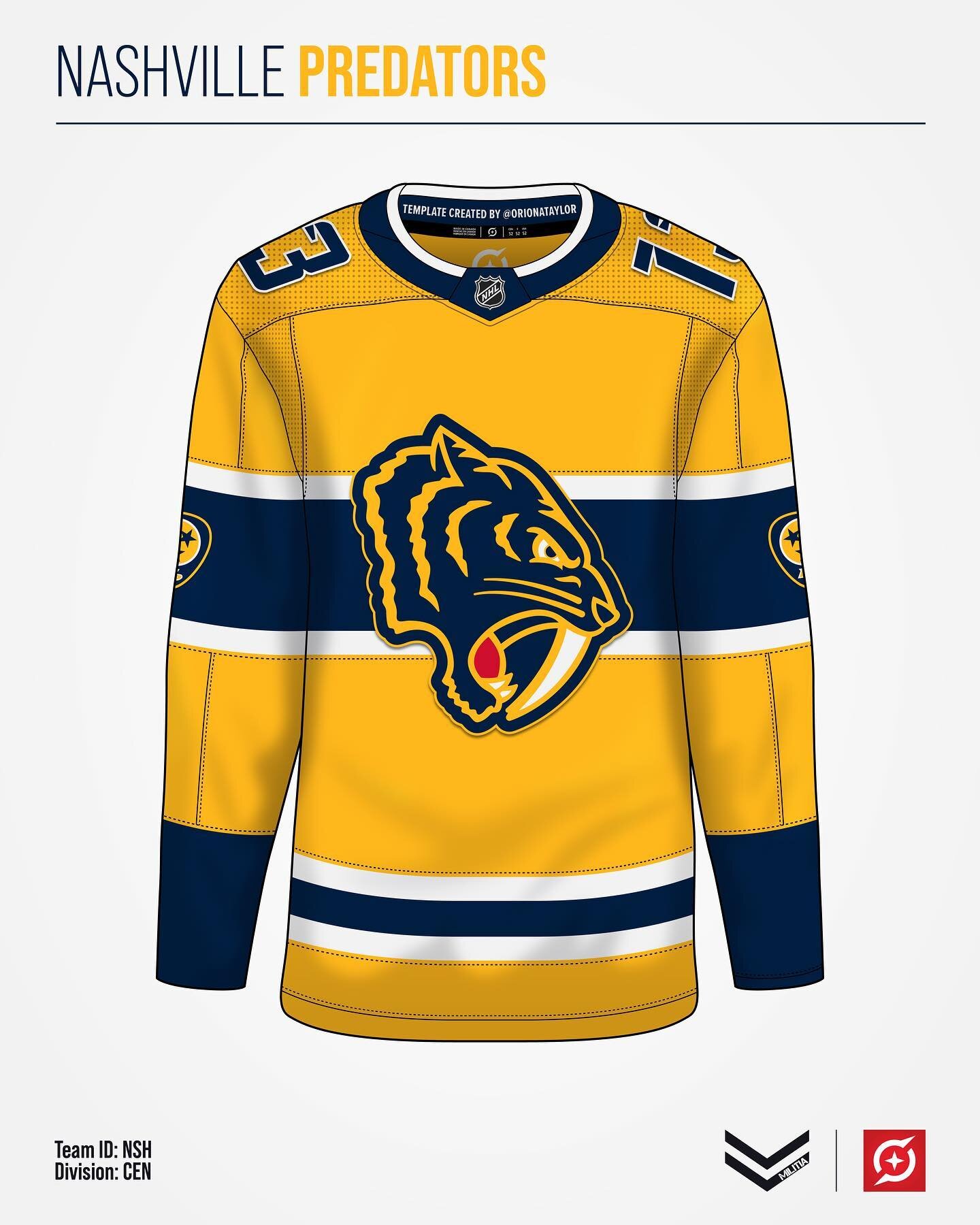 Back again with another #Retromix release after a busy week. Up today is the @predsnhl!  I have mixed feelings about the Preds as they have owned their yellow-gold uniform, but they jerseys have been relatively bland for the past decade. For the home