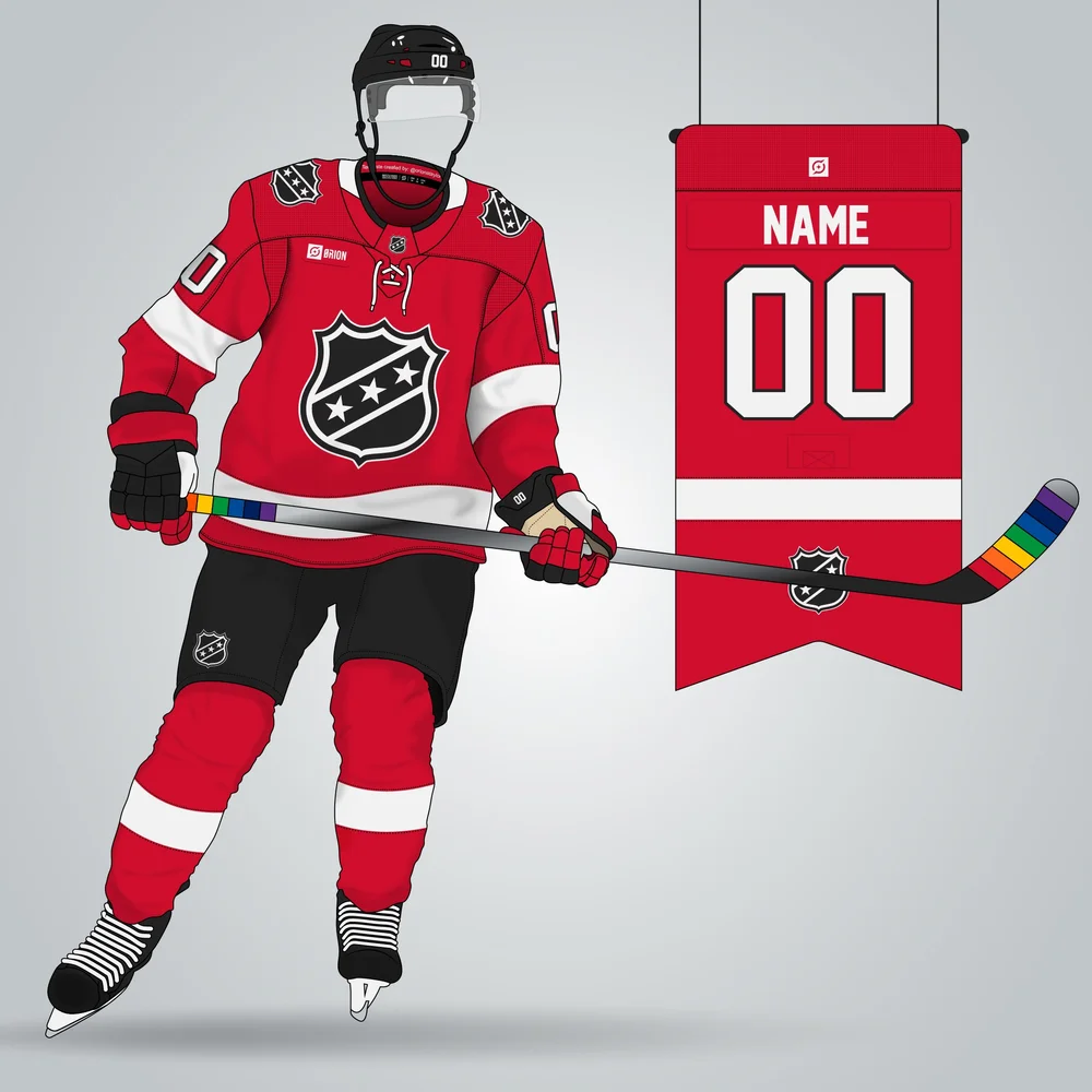 Template Red Hockey Jerseys Uniform Mockup Template Hockey Jersey