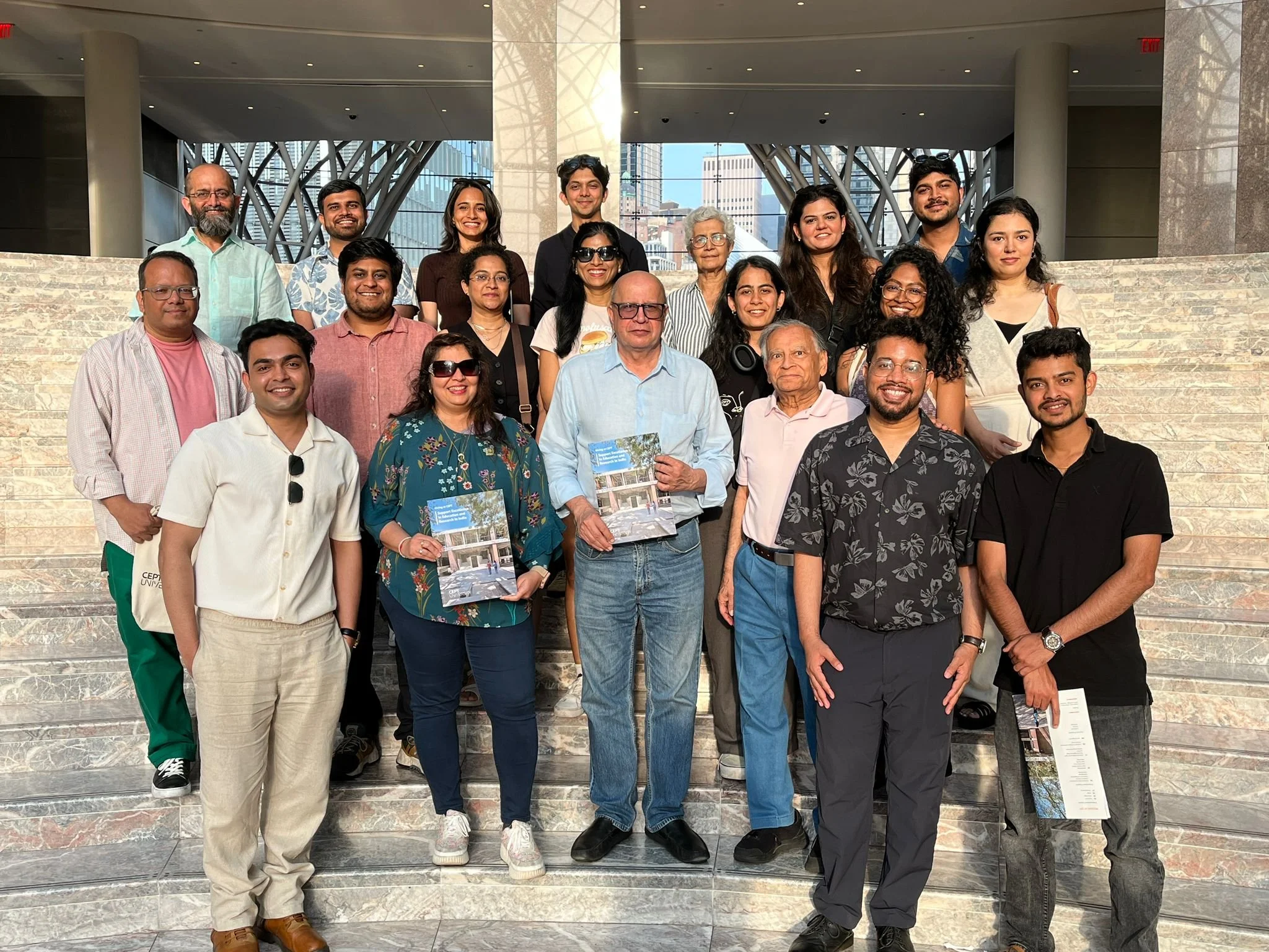 New York, NY | June 2025 : Second year consecutive meetup with CEPT University President Barjor Mehta FA '74.