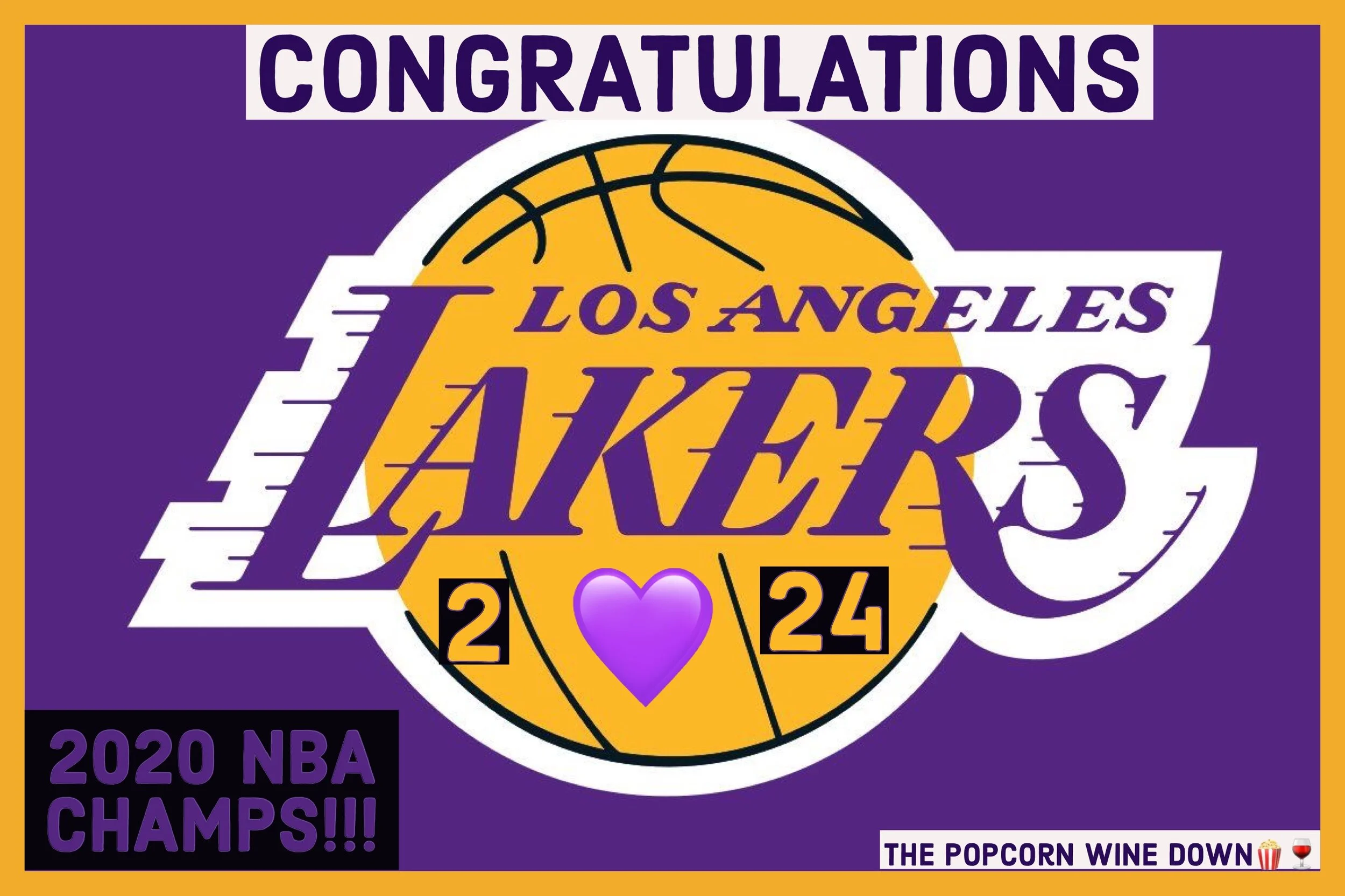 Congratulations to the Los Angeles Lakers