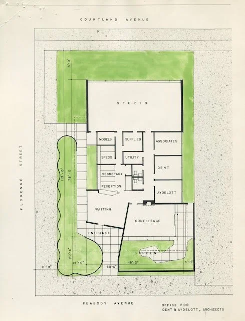 Original site plan for Aydelott & Dent office