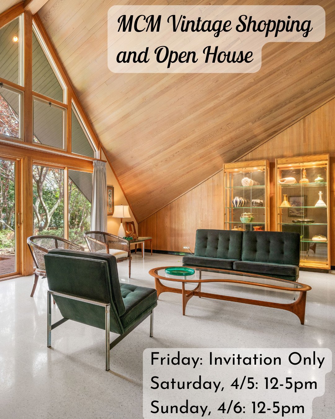 I've partnered with @bluesuedevintage to present an exclusive shopping event and open house, taking place in a landmark mid-century modern home in Memphis. Built in 1961 by A.L. Ayedelott, 150 Waring Road is a must-see for modern architecture fans.
B