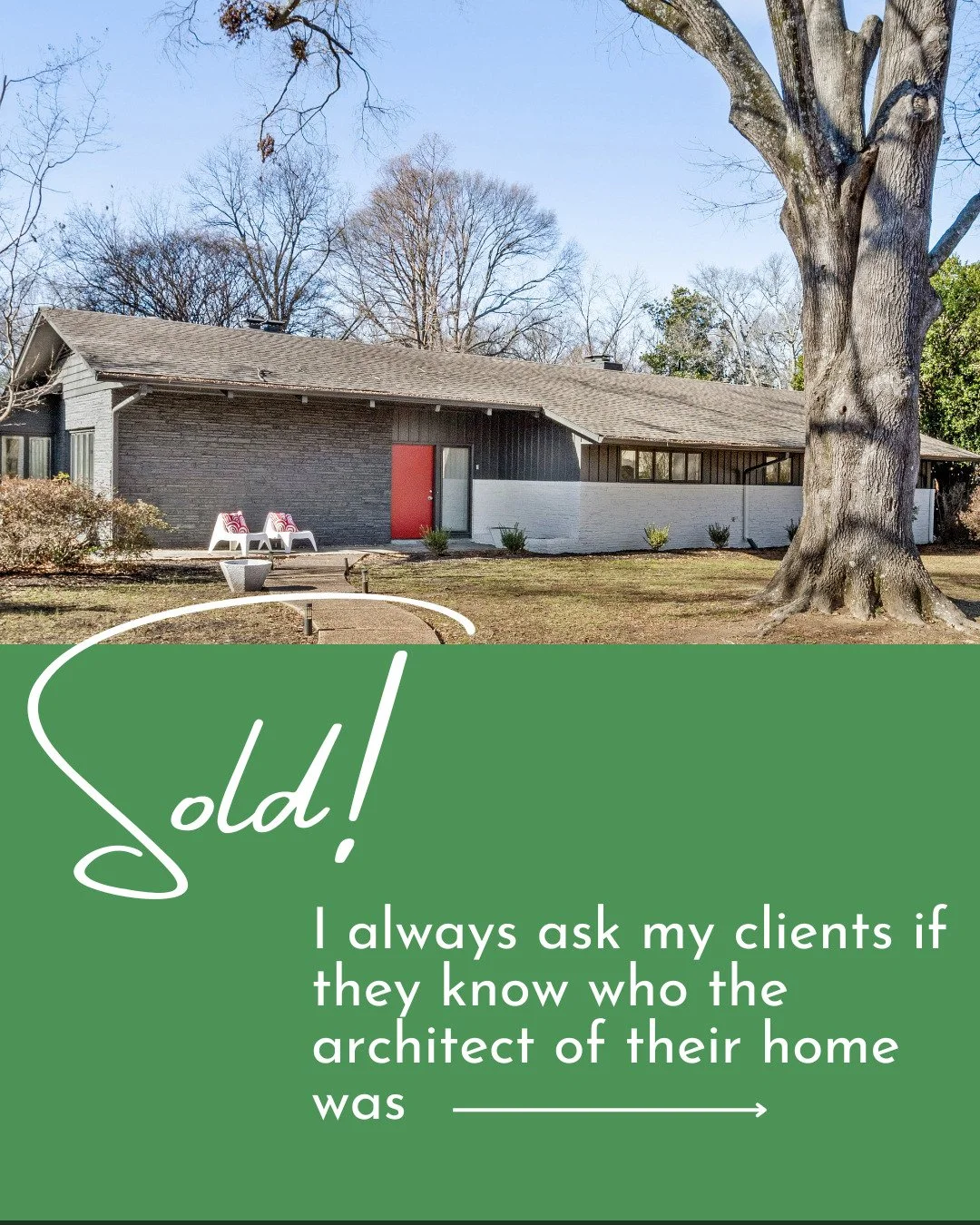 I am a big fan of the Buddy Martin homes around town and I believe his firm was where modern legend Francis Mah first worked when he cam to Memphis. I just had no idea the house I had listed was a Martin house! It has been modified quite a bit over t