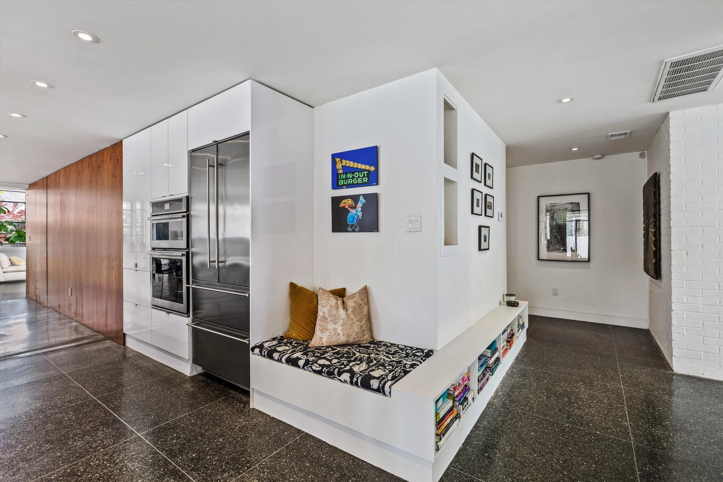 Built-in seating and storage