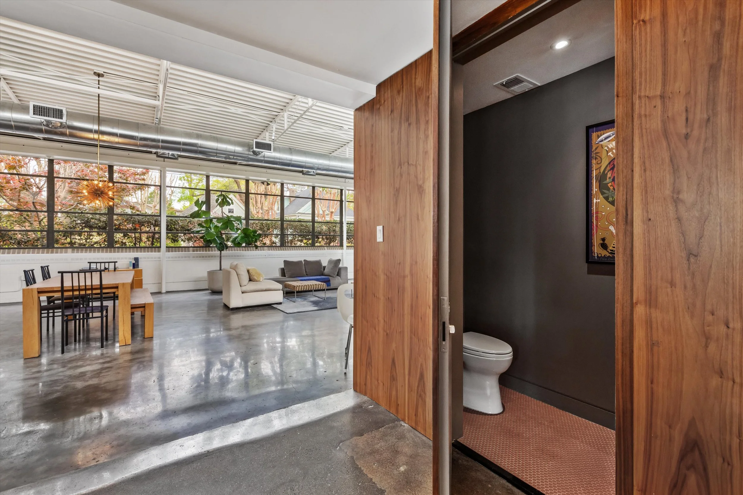 A hidden powder room