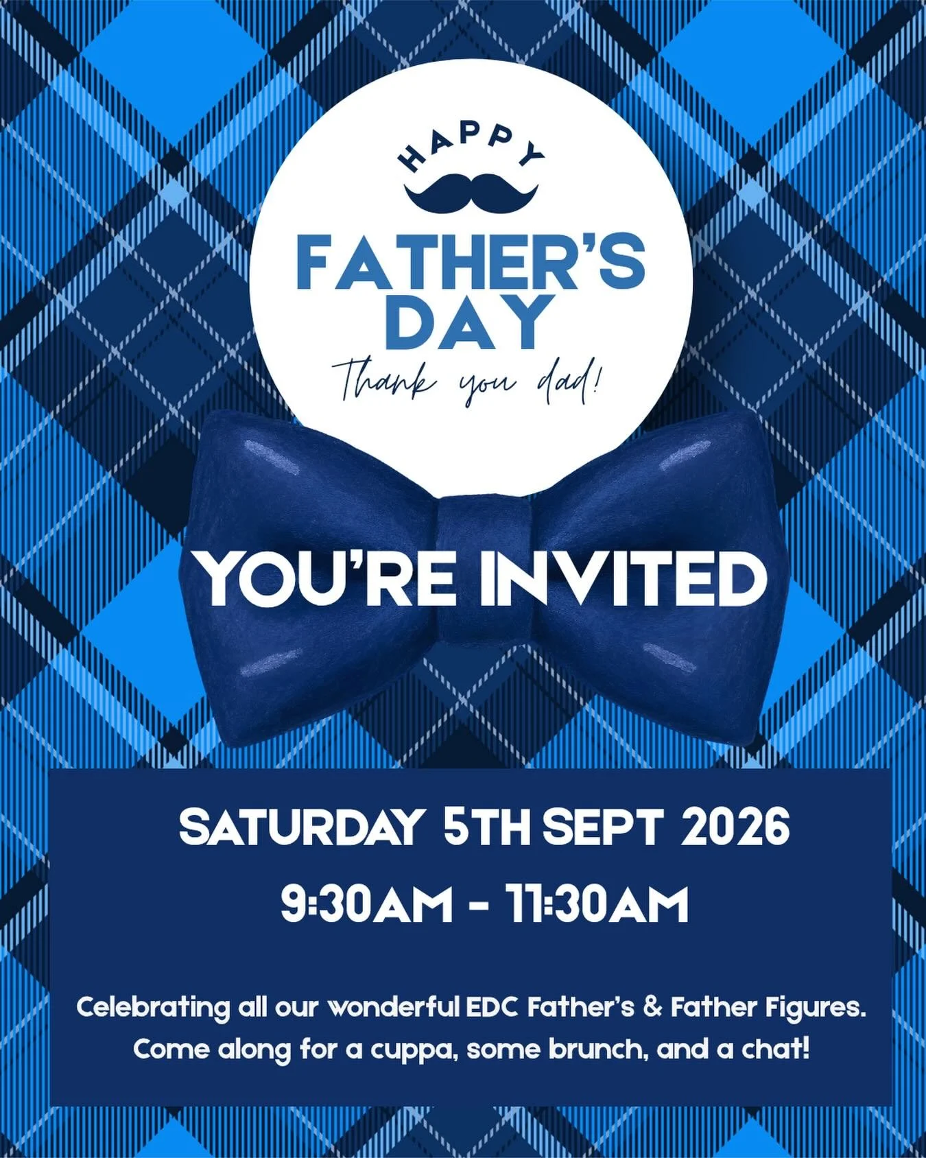 YOURE INVITED! 
We are celebrating all our Dads and Grandads this Week at THE EDGE 
Happy Fathers Week! 🩵💙